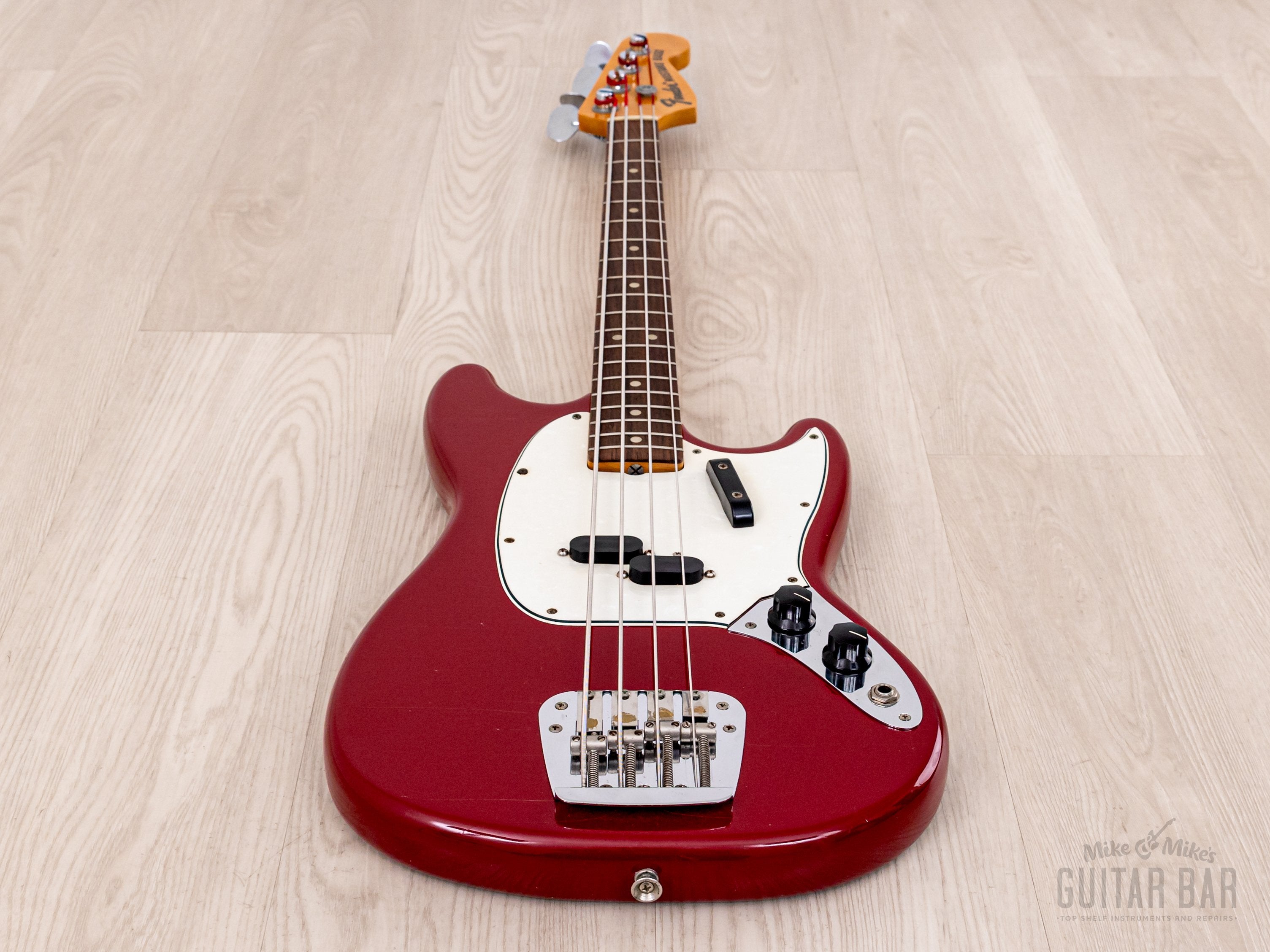 1966 Fender Mustang Bass Vintage Short Scale Dakota Red, 100% Original w/ Case