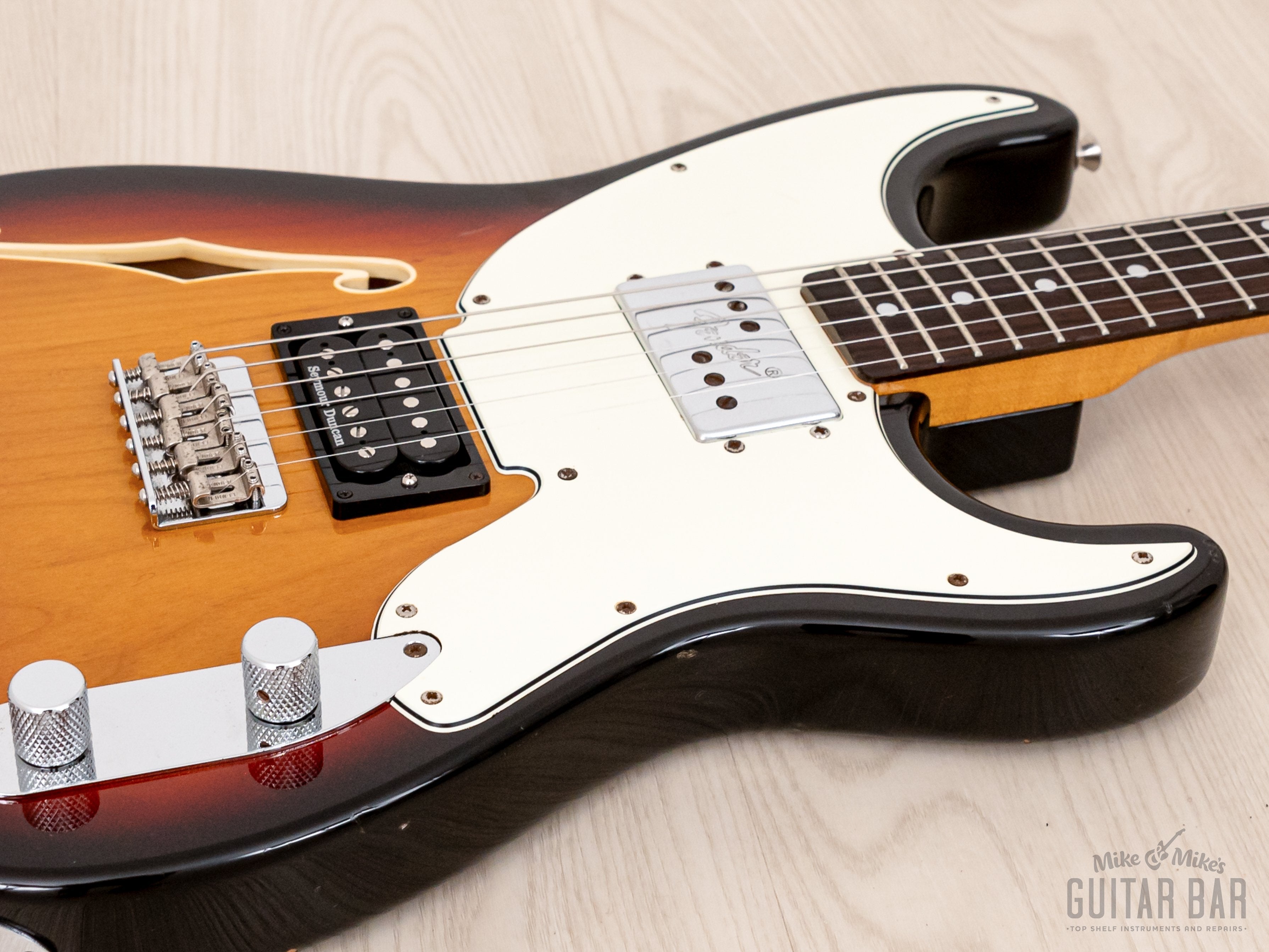 2011 Fender Pawn Shop '72 Semi-Hollow Strat-Style Guitar Sunburst w/ Wide Range & Duncan SH-4 JB, Japan MIJ