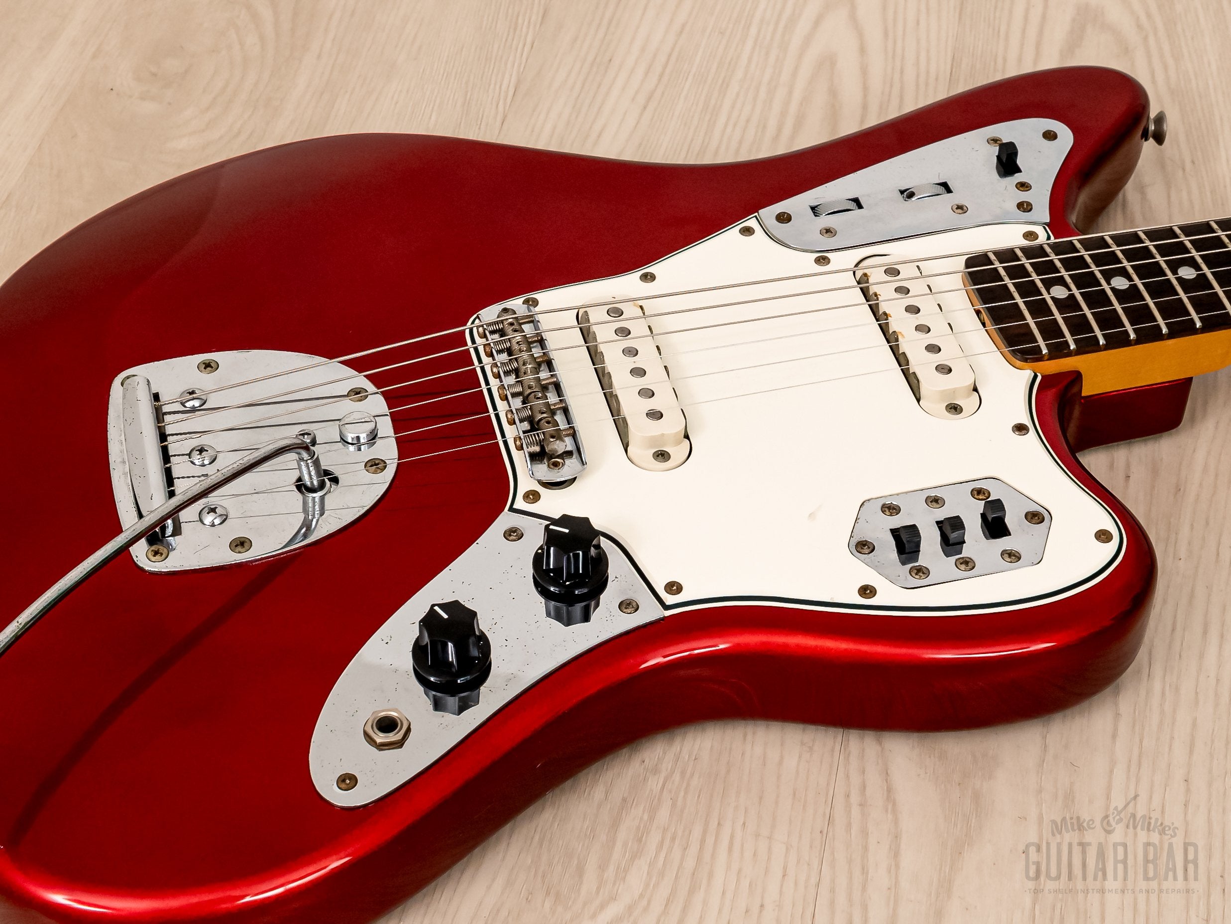 1980 Greco Super Real JG700 Jaguar Vintage Guitar Candy Apple Red Ash, Pre-JV Japan Fujigen