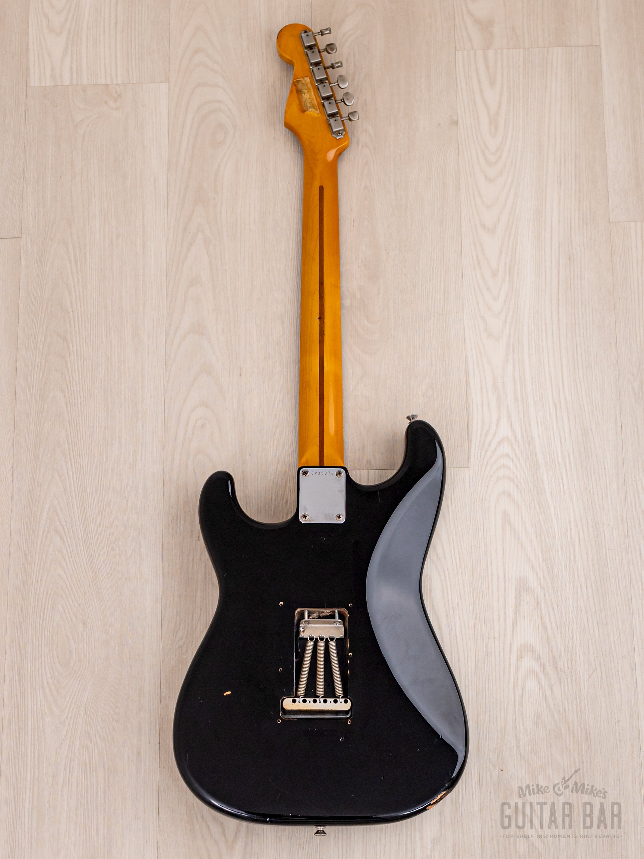 1983 Fender JV Stratocaster '57 Vintage Reissue ST57-65 Black w/ Fullerton USA Pickups, Japan MIJ Fujigen