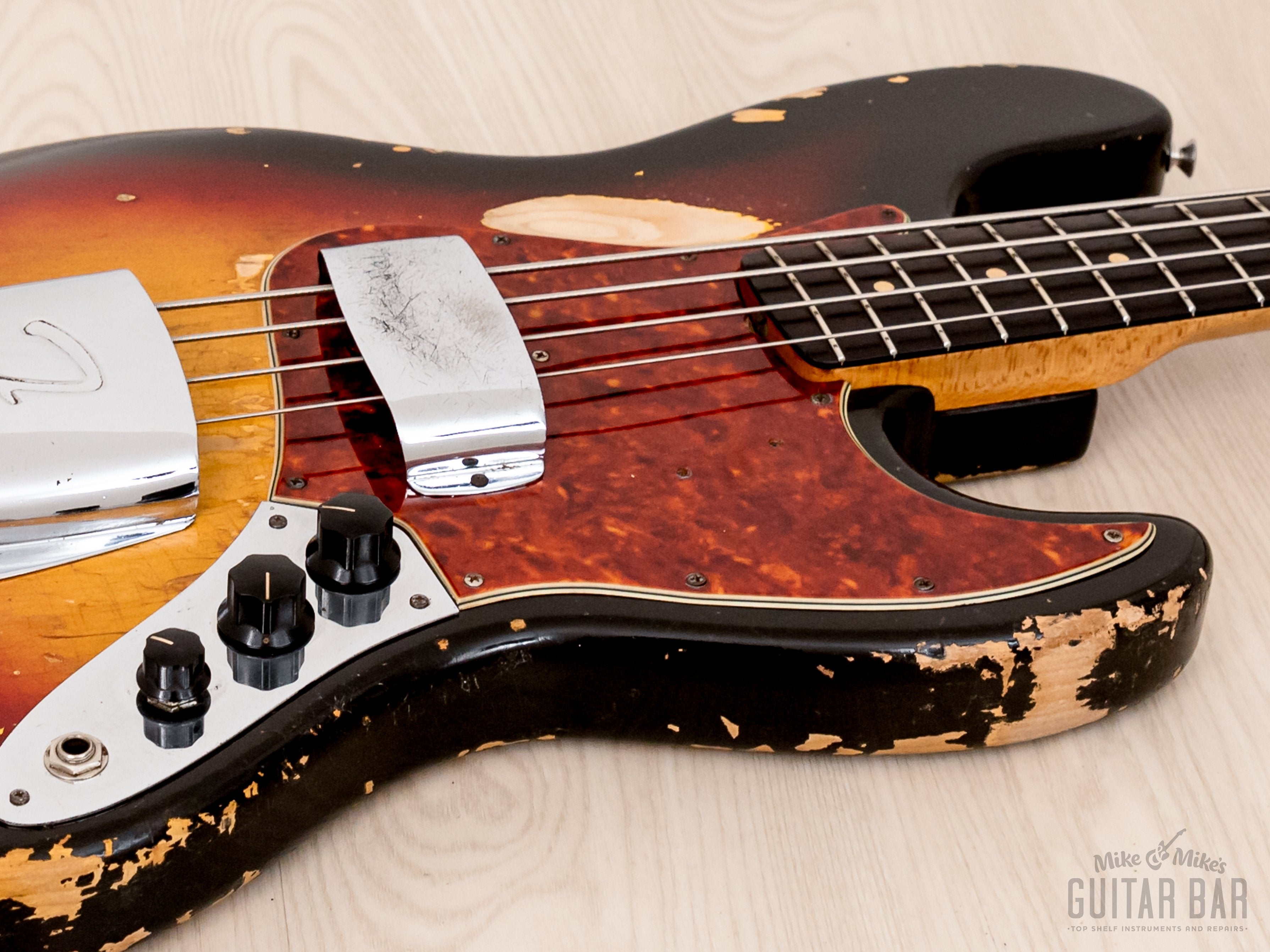 1963 Fender Jazz Bass Pre-CBS Vintage Bass Sunburst w/ Case