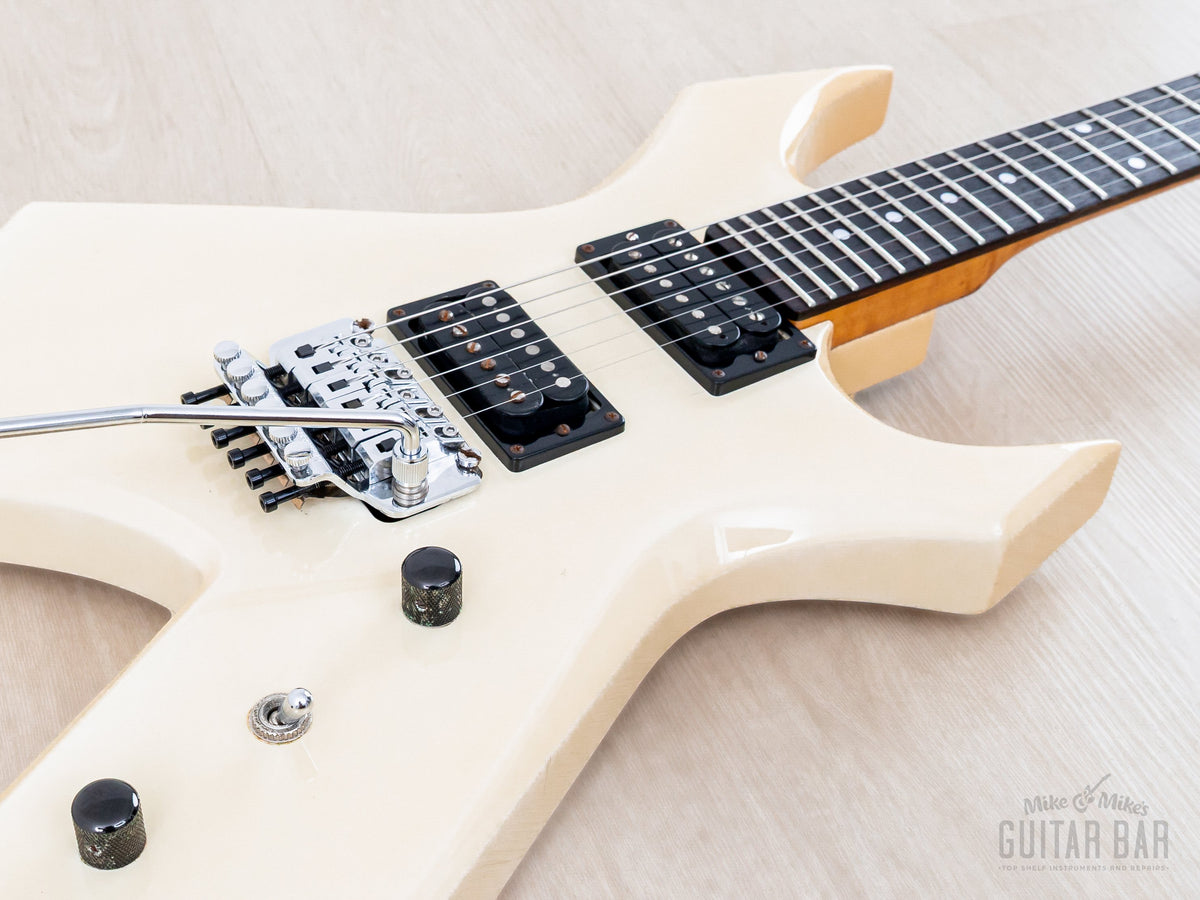 Body close-up with two humbuckers and Floyd Rose tremolo