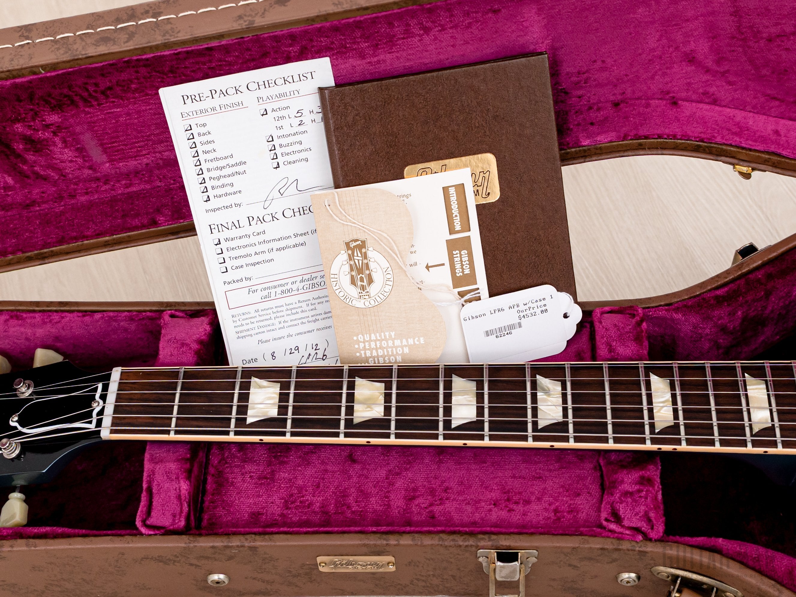 2012 Gibson Custom Shop Historic 1956 Les Paul Standard Pelham Blue R6 w/ Case, COA, Tags