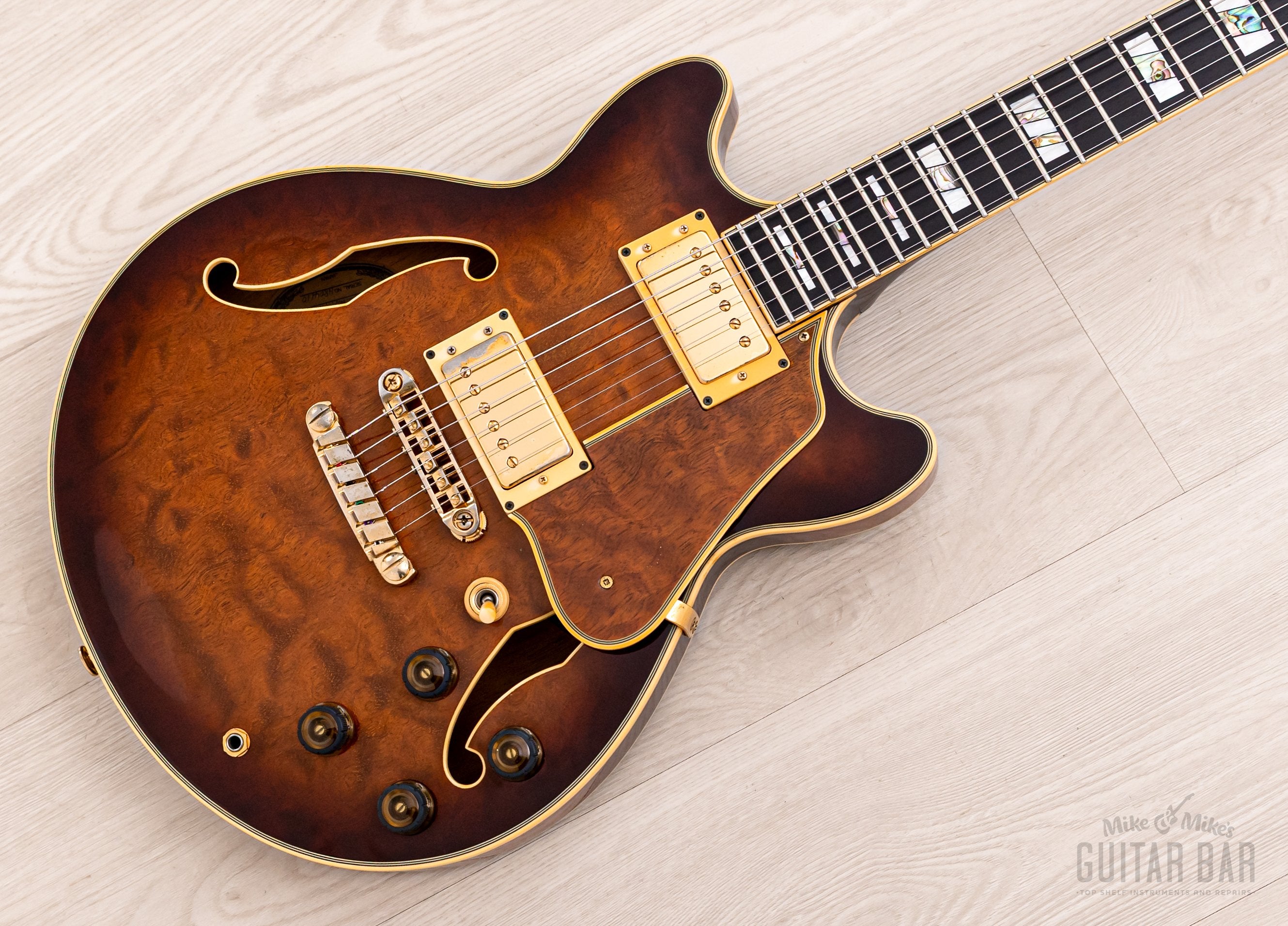 1988 Ibanez Artstar AM200 Burl Mahogany Vintage Semi-Hollow Guitar Antique Violin, Near-Mint