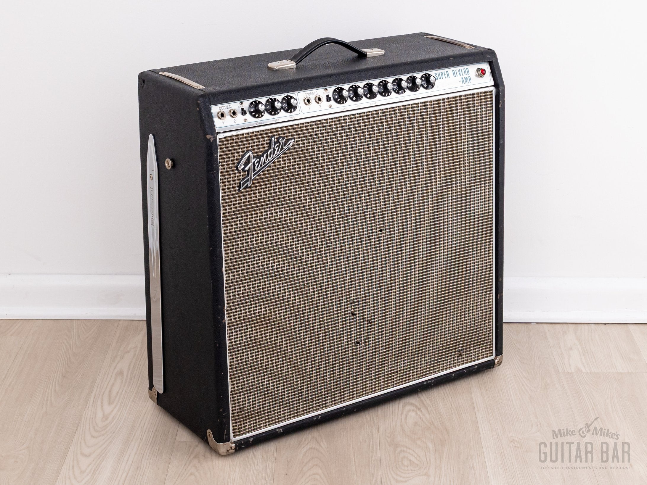 1968 Fender Super Reverb Drip Edge Vintage Tube Amp w/ Black Panel AB763 Circuit, Oxford 10L6 Ceramic