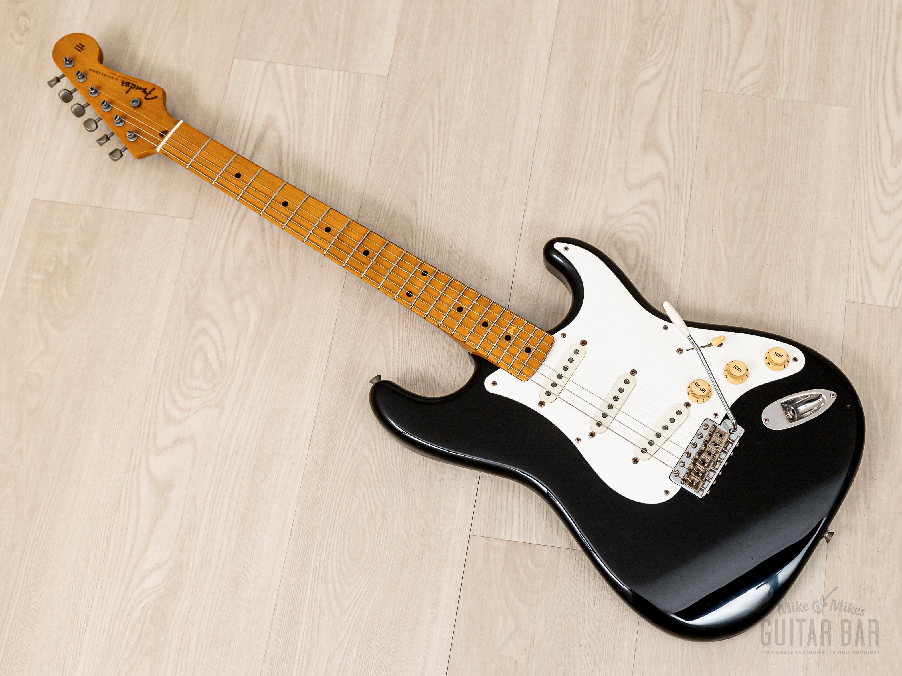 1989 Fender Stratocaster ‘54 Vintage Reissue ST54-55 Black w/ Case, Japan MIJ Fujigen