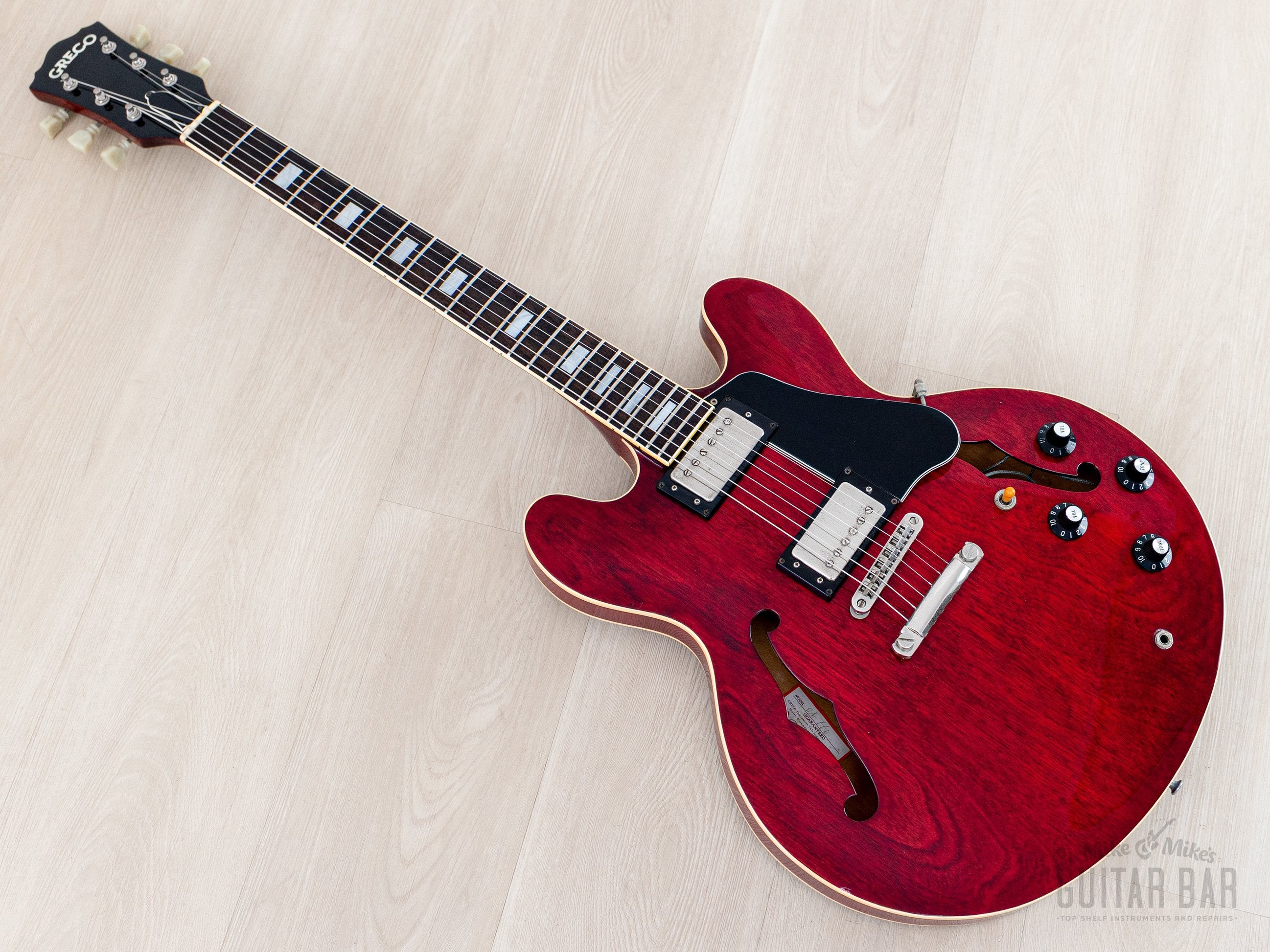 1979 Greco SA-550 Vintage ES Guitar Cherry, Near-Mint w/ Maxon U-1000