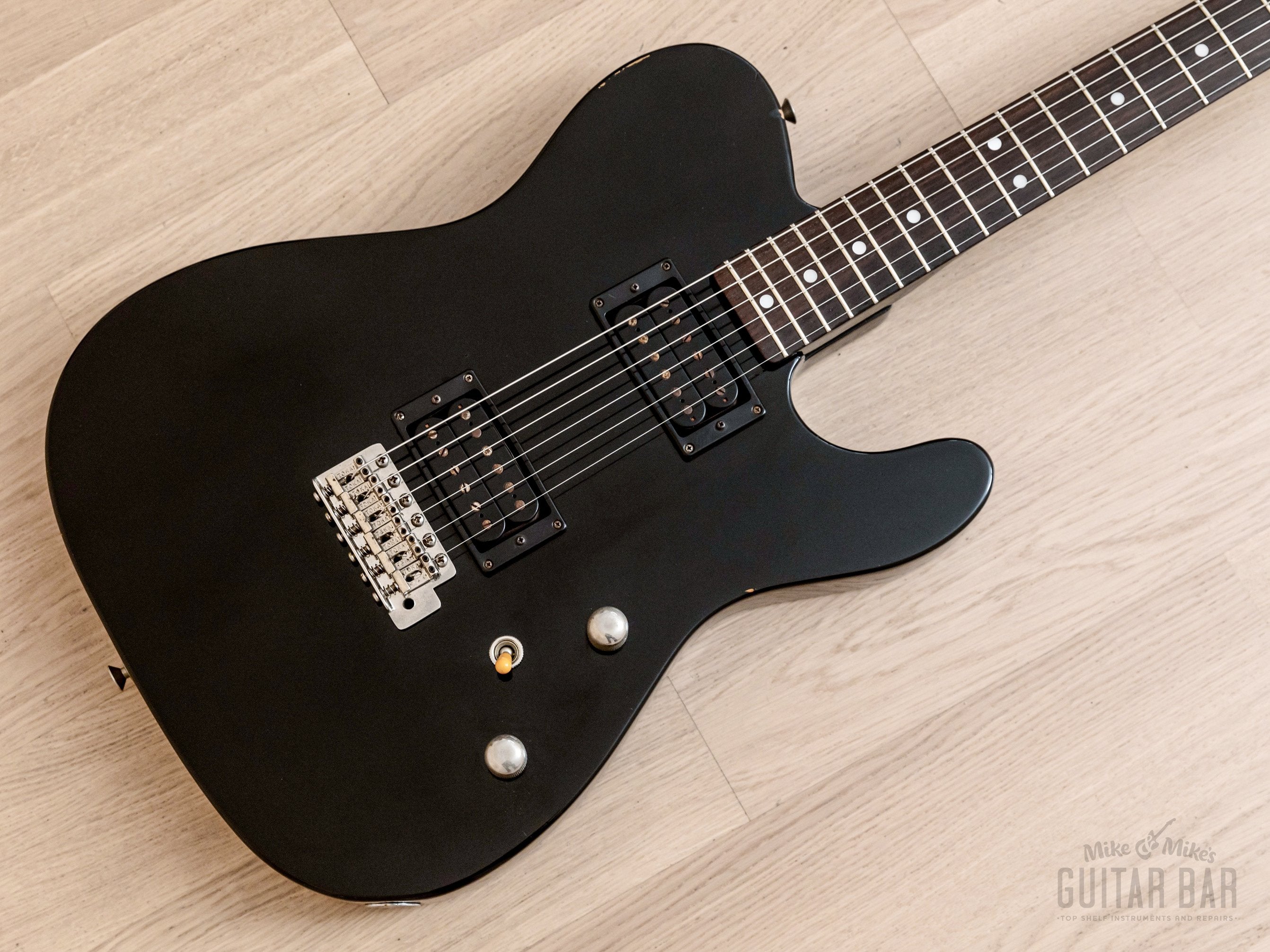 1982 Tokai Breezysound TE-60 HH T-Style Vintage Electric Guitar Black, Non-Catalog w/ Vibrato, Japan