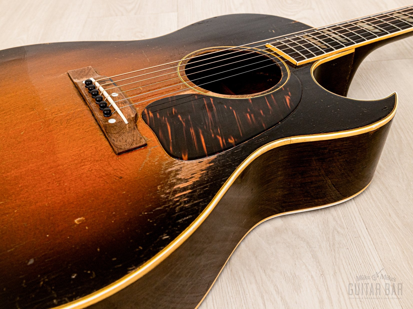 1951 Gibson CF-100 Vintage Cutaway Acoustic Guitar Sunburst w/ Case, LG-2