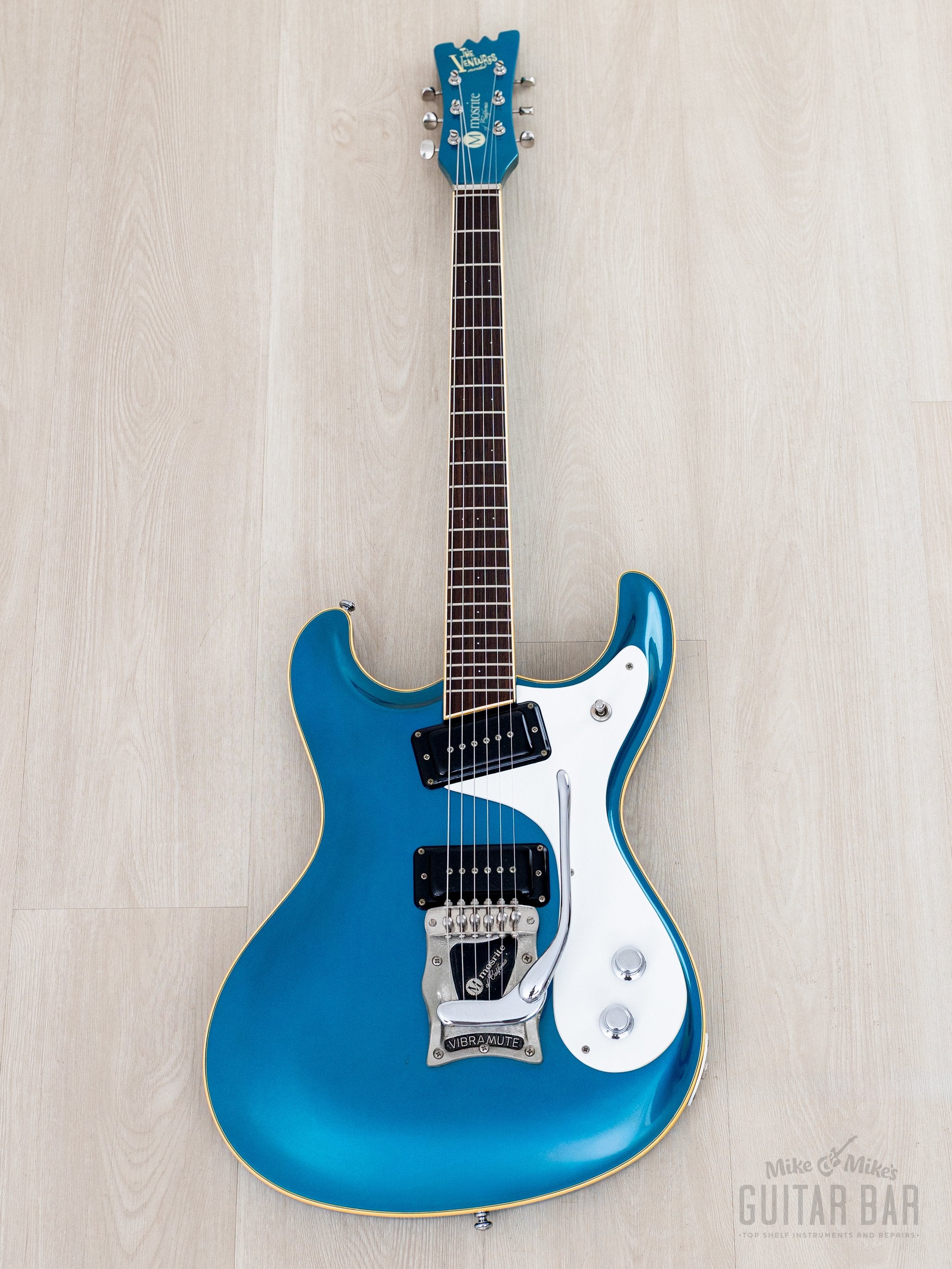 1996 Mosrite Ventures Model '63 Vintage Reissue Sidejack Blue w/ Vibra