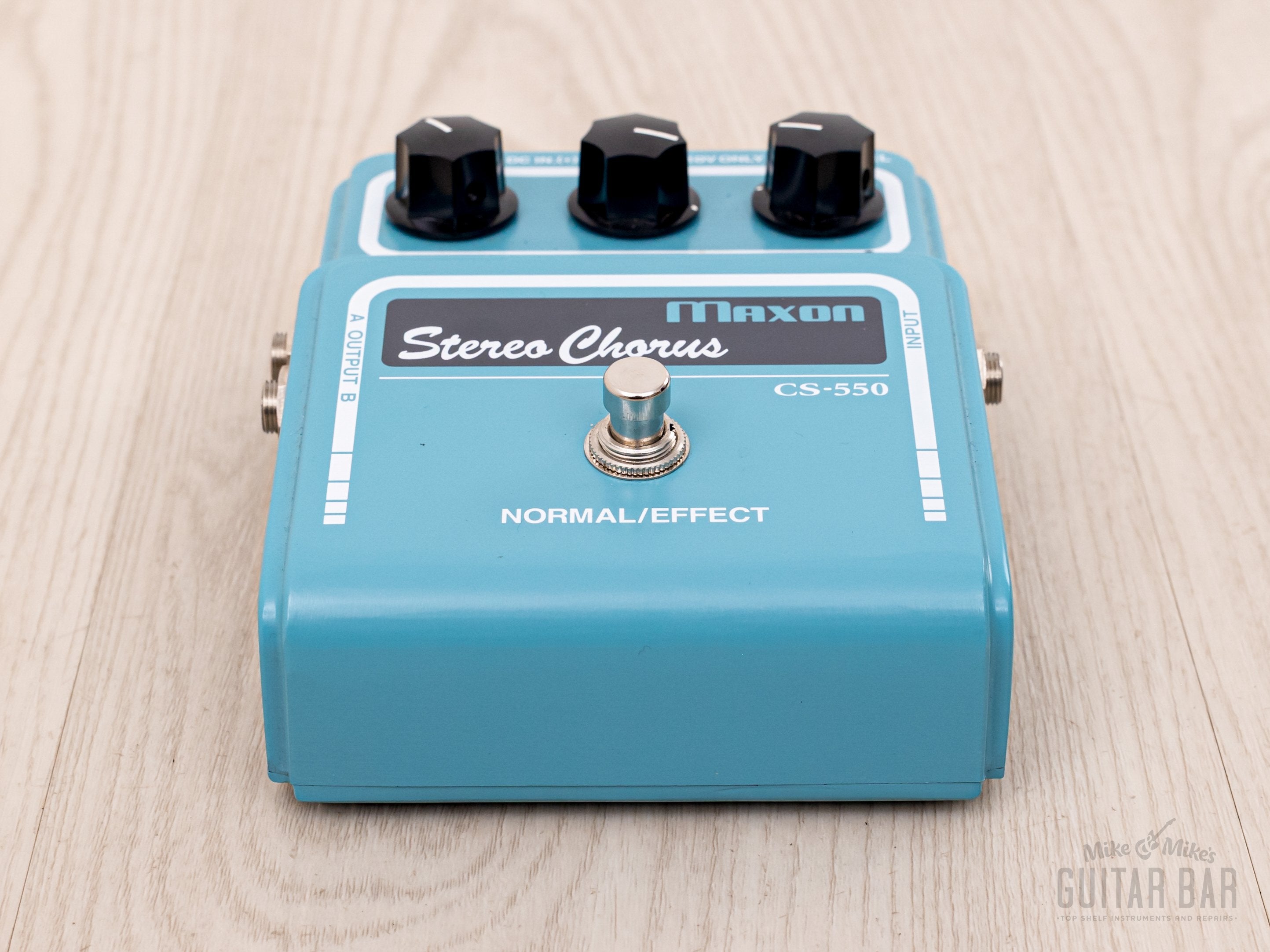 1995 Maxon CS-550 Stereo Chorus Guitar Effects Pedal Japan, MN3207 Bucket Brigade w/ Box & Power Supply