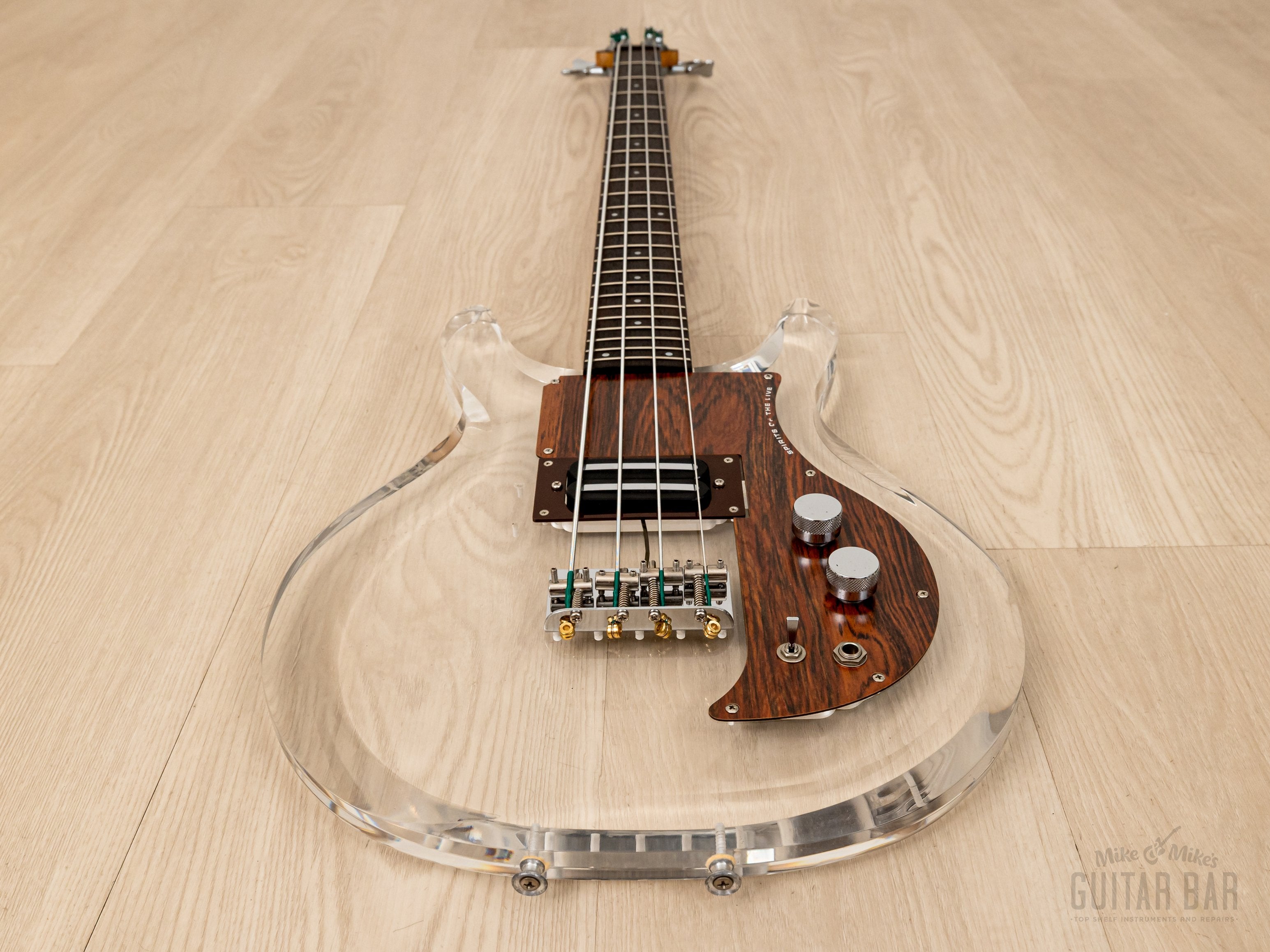 1990 Greco APB-1000 Dan Armstrong-Style Vintage Lucite Short Scale Bass  Guitar, Near-Mint, Japan Fujigen