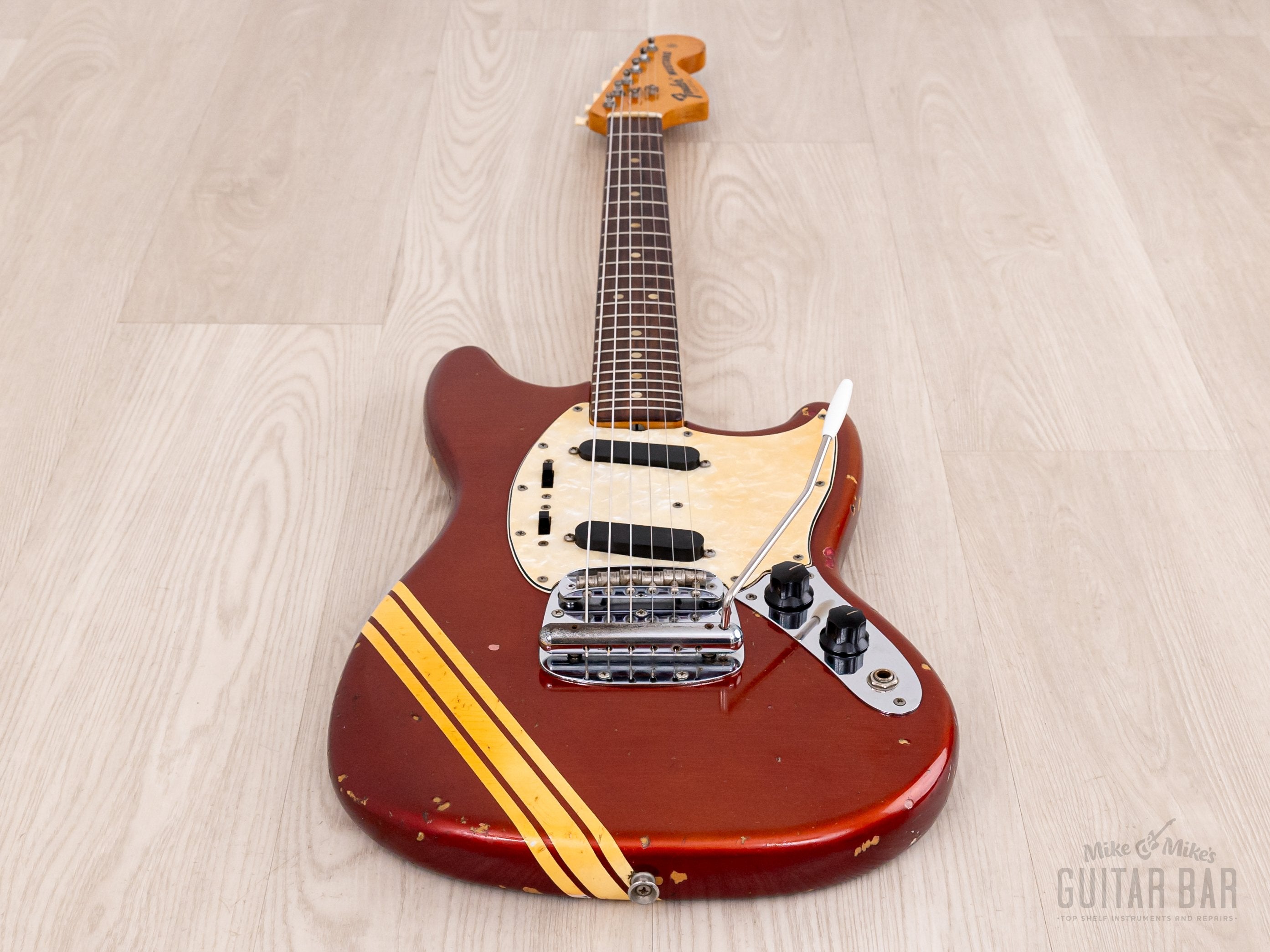 1974 Fender Competition Mustang Vintage Offset Guitar Competition Red