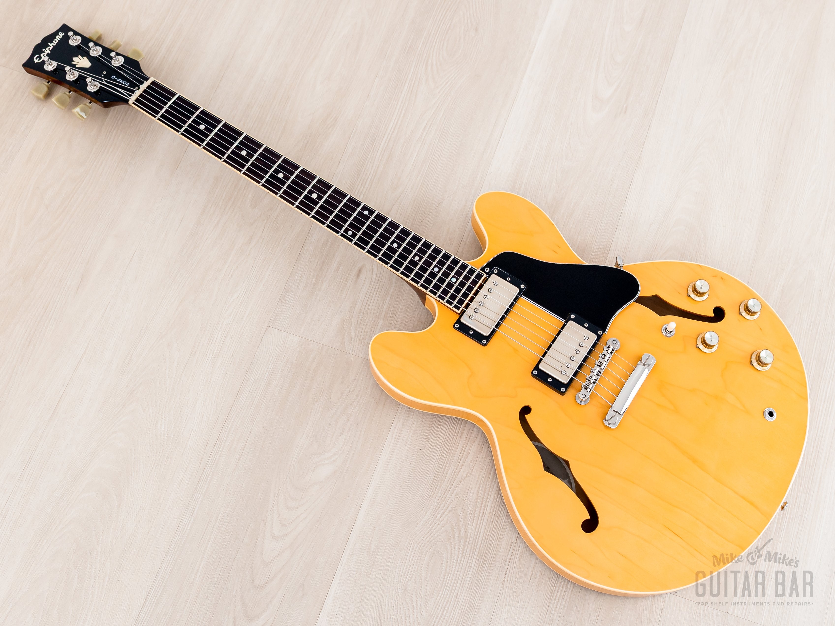 2002 Epiphone Elite 1963 ES-335 Dot Natural w/ Open Book Headstock, Ca