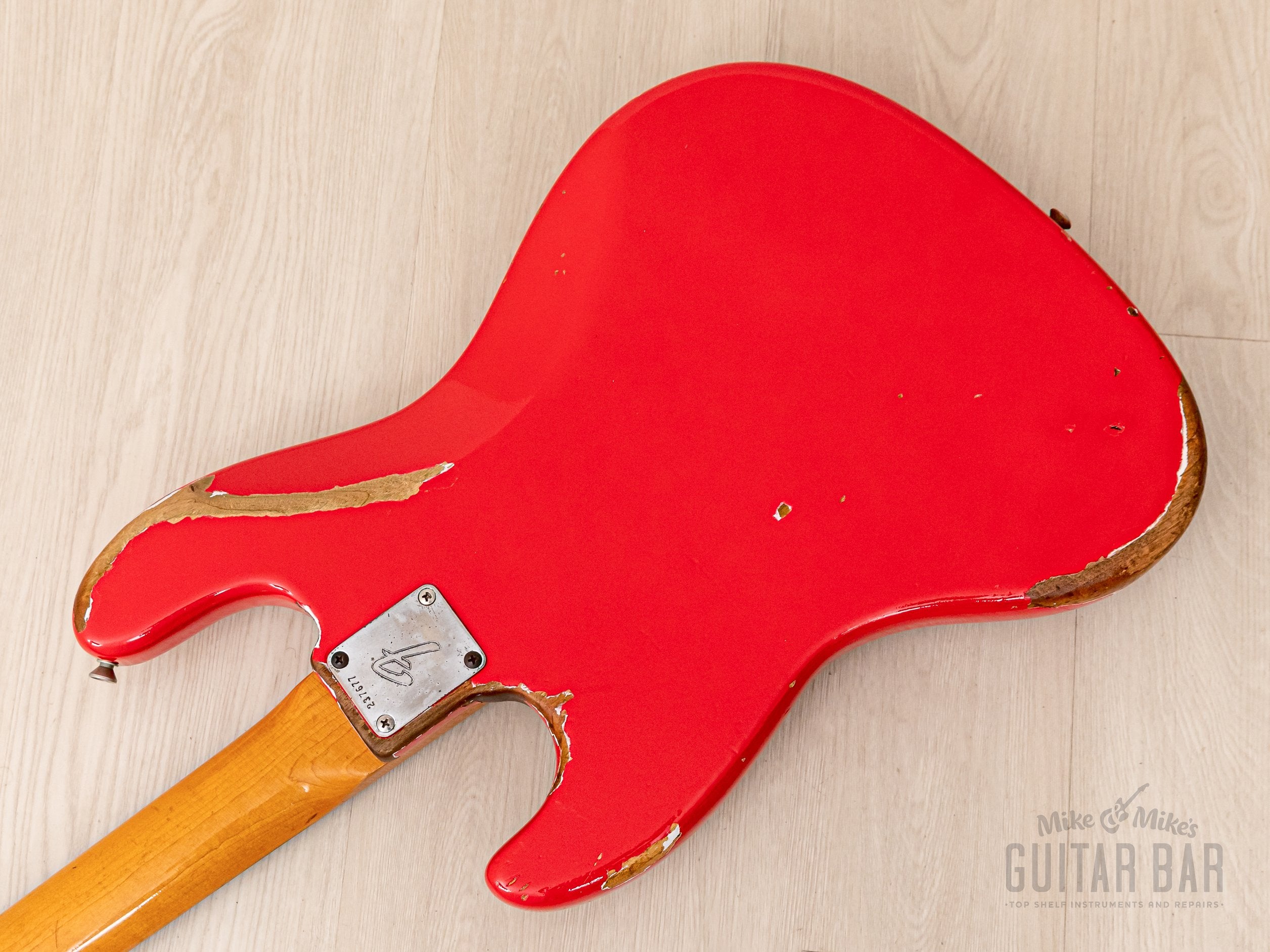 1965 Fender Jazz Bass Fiesta Red Relic w/ Brazilian Board, Case