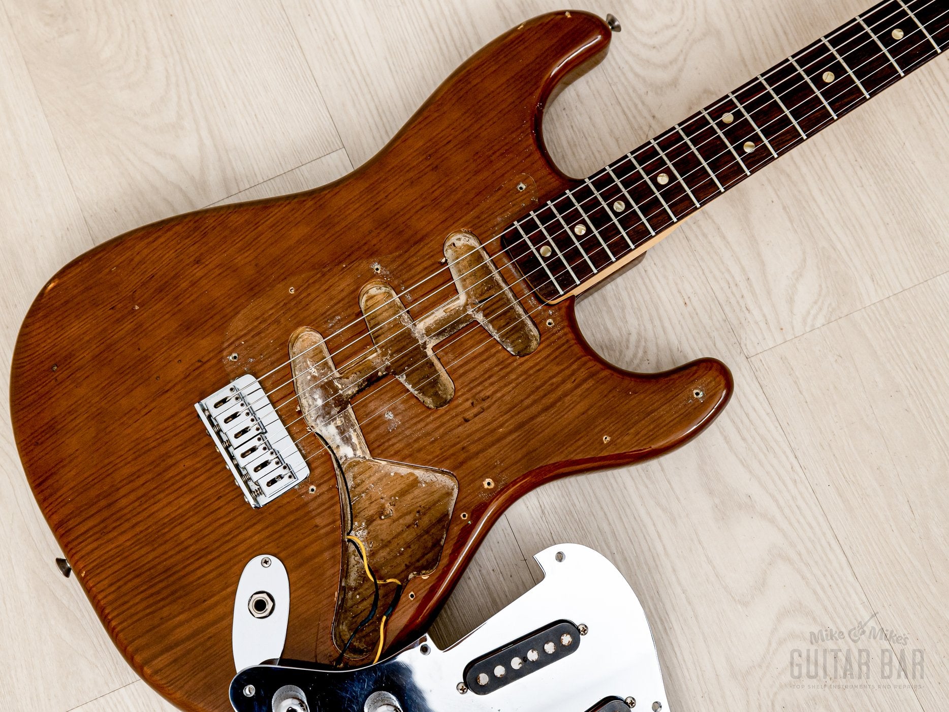 1980 Fender Stratocaster Hardtail Vintage Guitar Mocha, Schecter Dream Machine Mods w/ F500T Pickups, Case