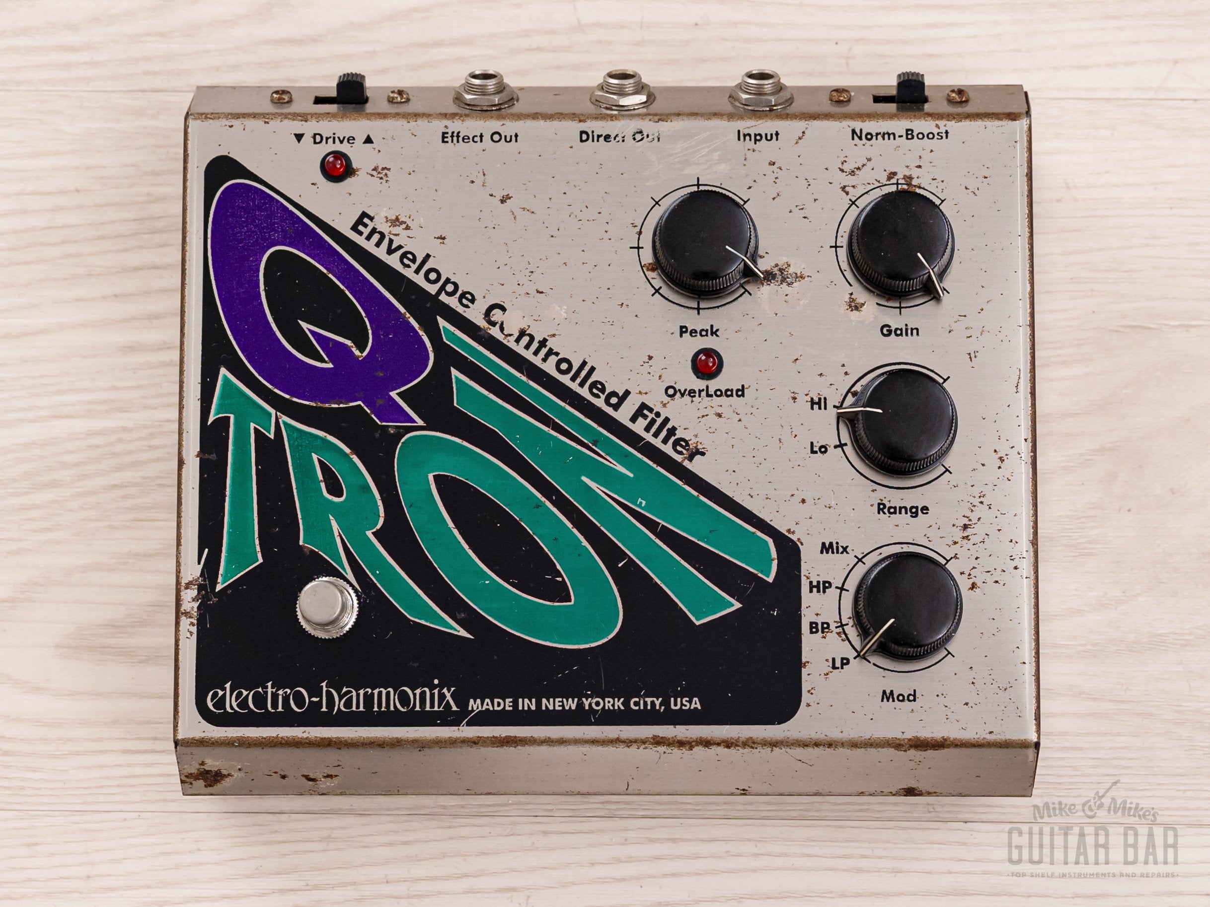 1997 Electro Harmonix Q-Tron Envelope Controlled Filter Effects Pedal w/ Box, Adapter, Paperwork