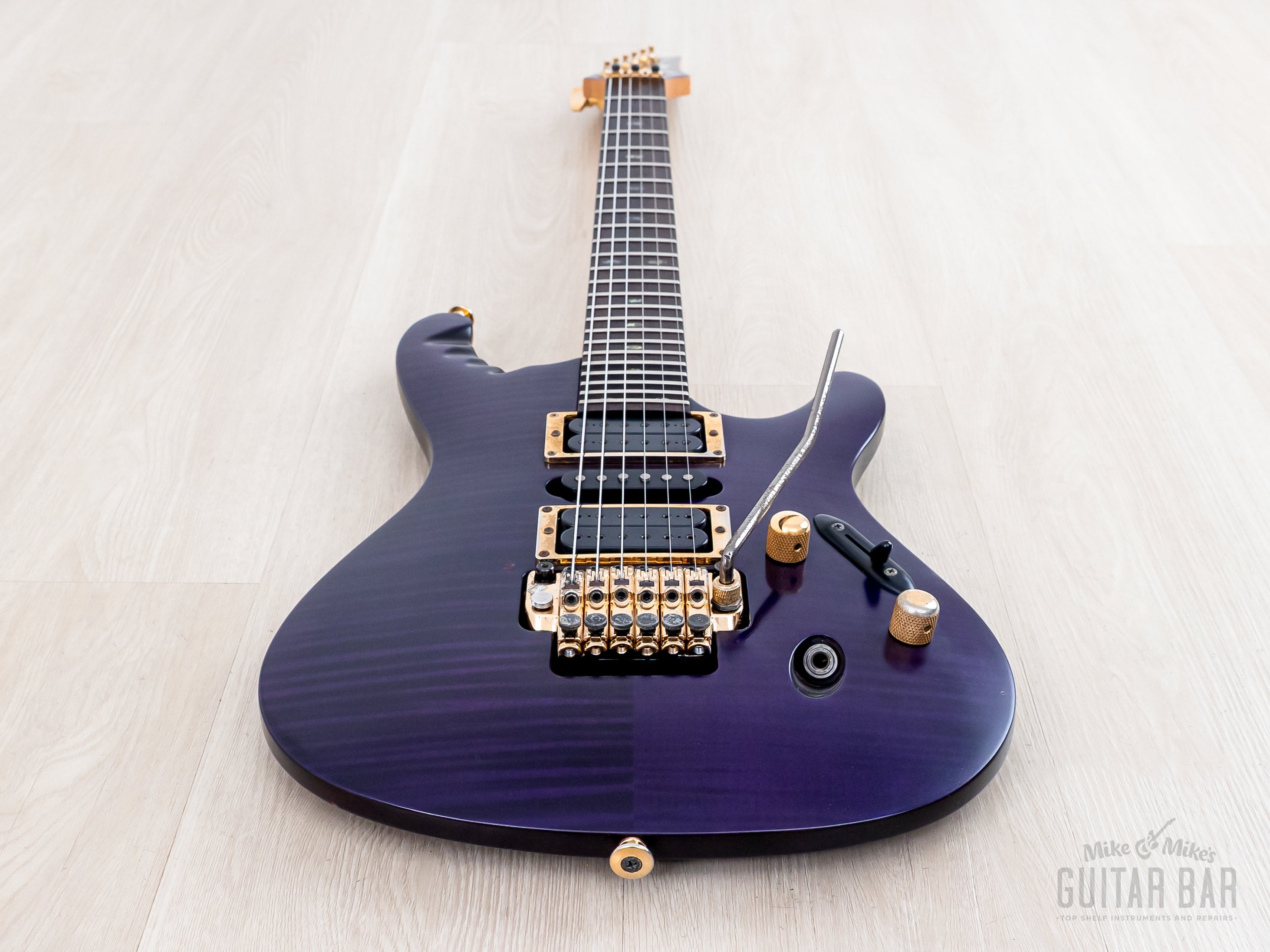 2008 Ibanez EGEN18-TVF Herman Li Signature Transparent Violet Flat HSH