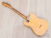 2016 Danocaster Single Cut Blackguard Butterscotch, full back angled view