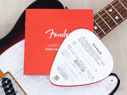 Fender hangtags and documentation with the Hybrid II Telecaster