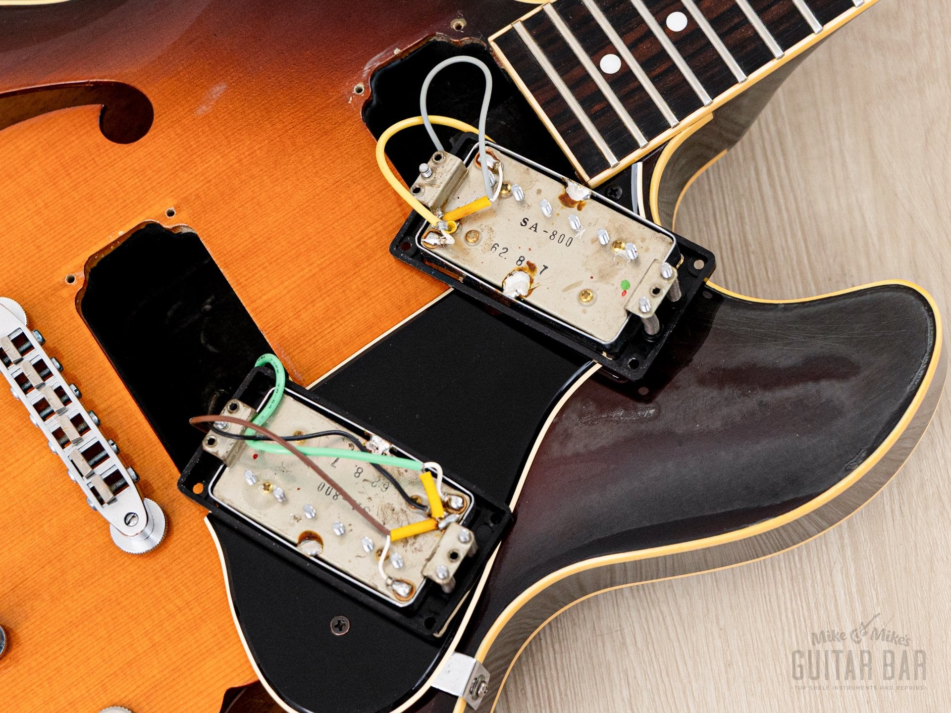 1987 Yamaha Super Axe SA-1800 Vintage Carved Top Semi-Hollow Guitar Br