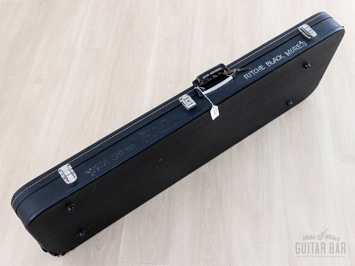 1977 Greco M900 Mirage hardshell case standing on edge