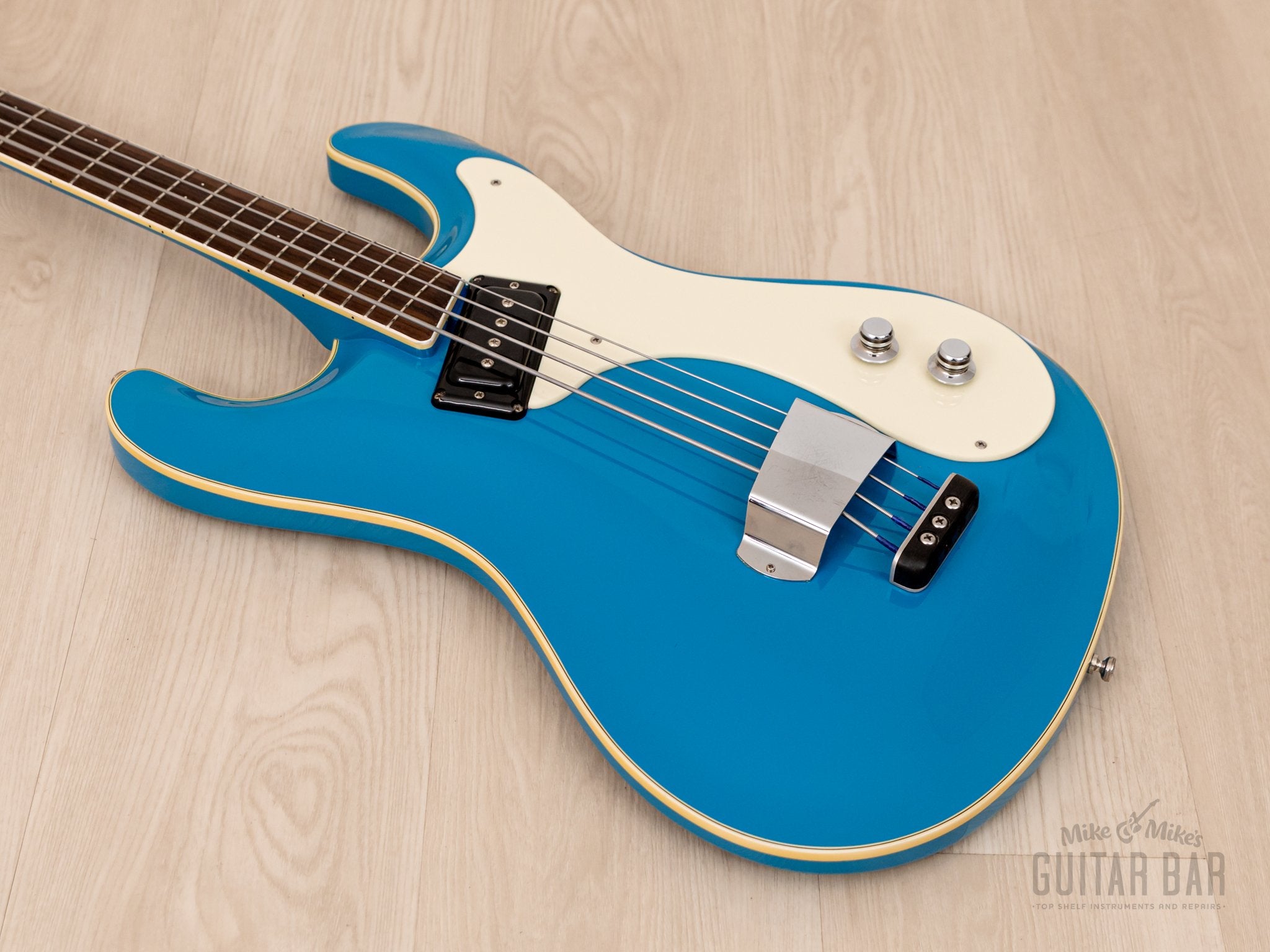 2006 Mosrite USA Custom Shop Ventures Model 1963 Vintage Reissue Bass California Blue w/ Case, COA