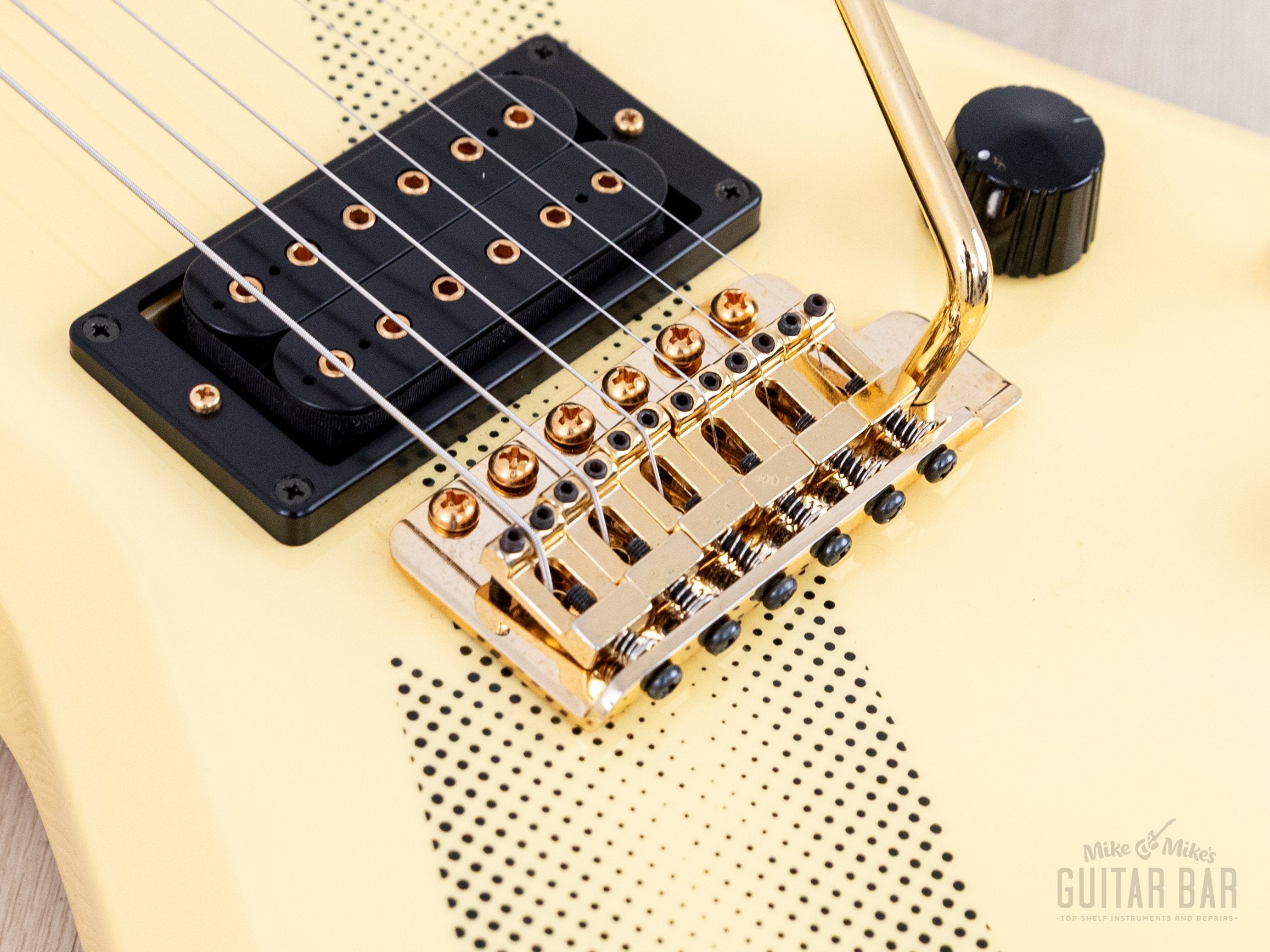 1983 Aria Pro II ZZ Deluxe Explorer White/Thunderbolt w/ Gold Hardware