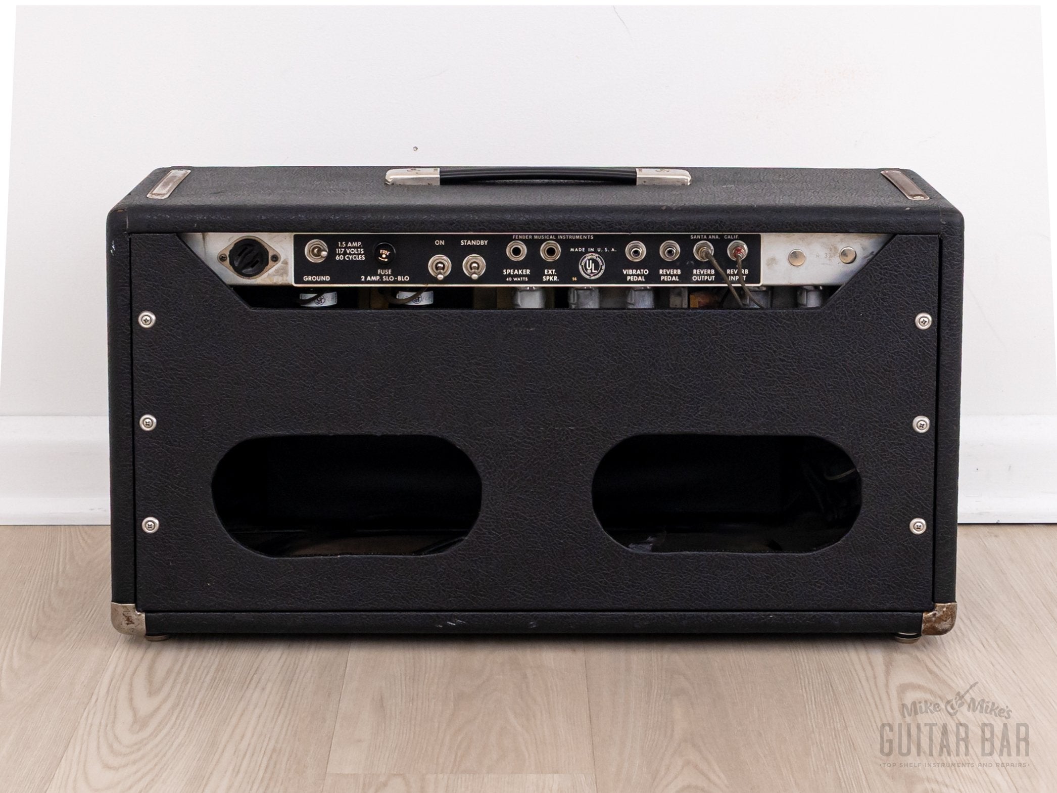 1968 Fender Bandmaster Reverb TFL5005D Drip Edge Vintage Tube Amp Head w/ Footswitch