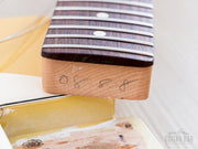 1988 Fender American Standard Telecaster Vintage White, neck heel close-up