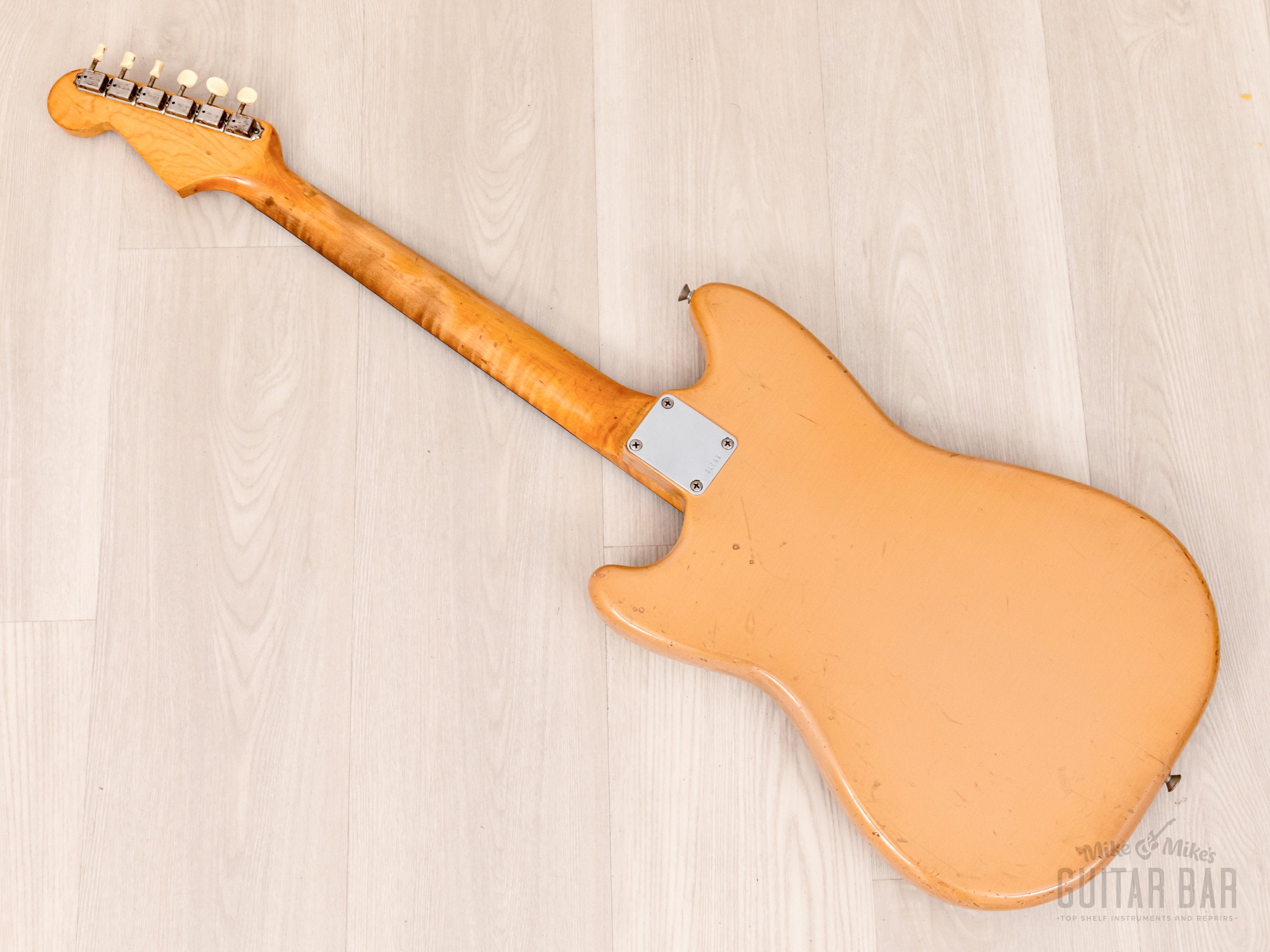 1960 Fender Duo Sonic Pre-CBS Vintage Guitar Desert Sand Slab Board w/ Bulwin Case, Cable