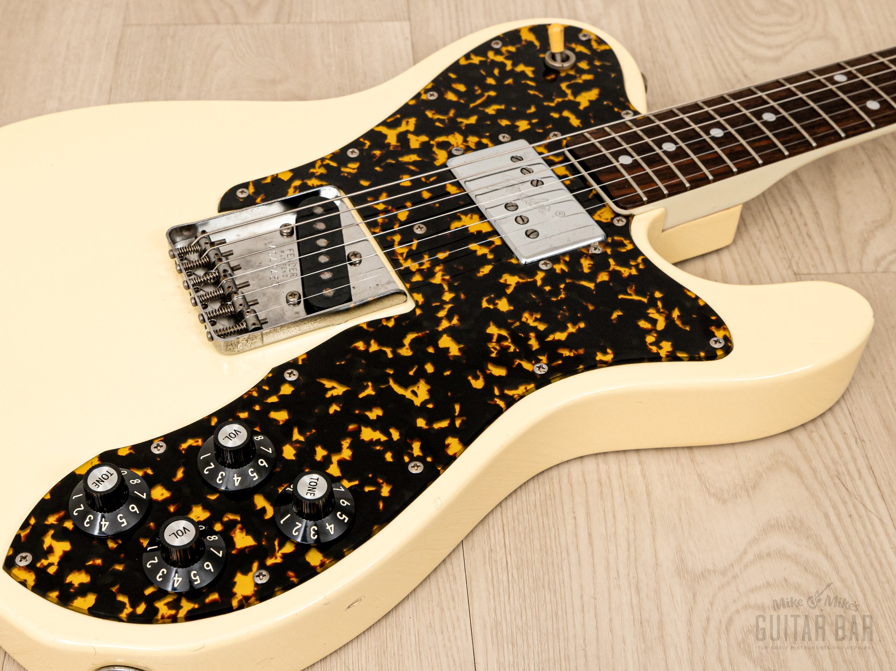 1990 Fender Order Made Telecaster Custom TC72 White, Non-Catalog w/ Leopard Guard, Japan MIJ Fujigen