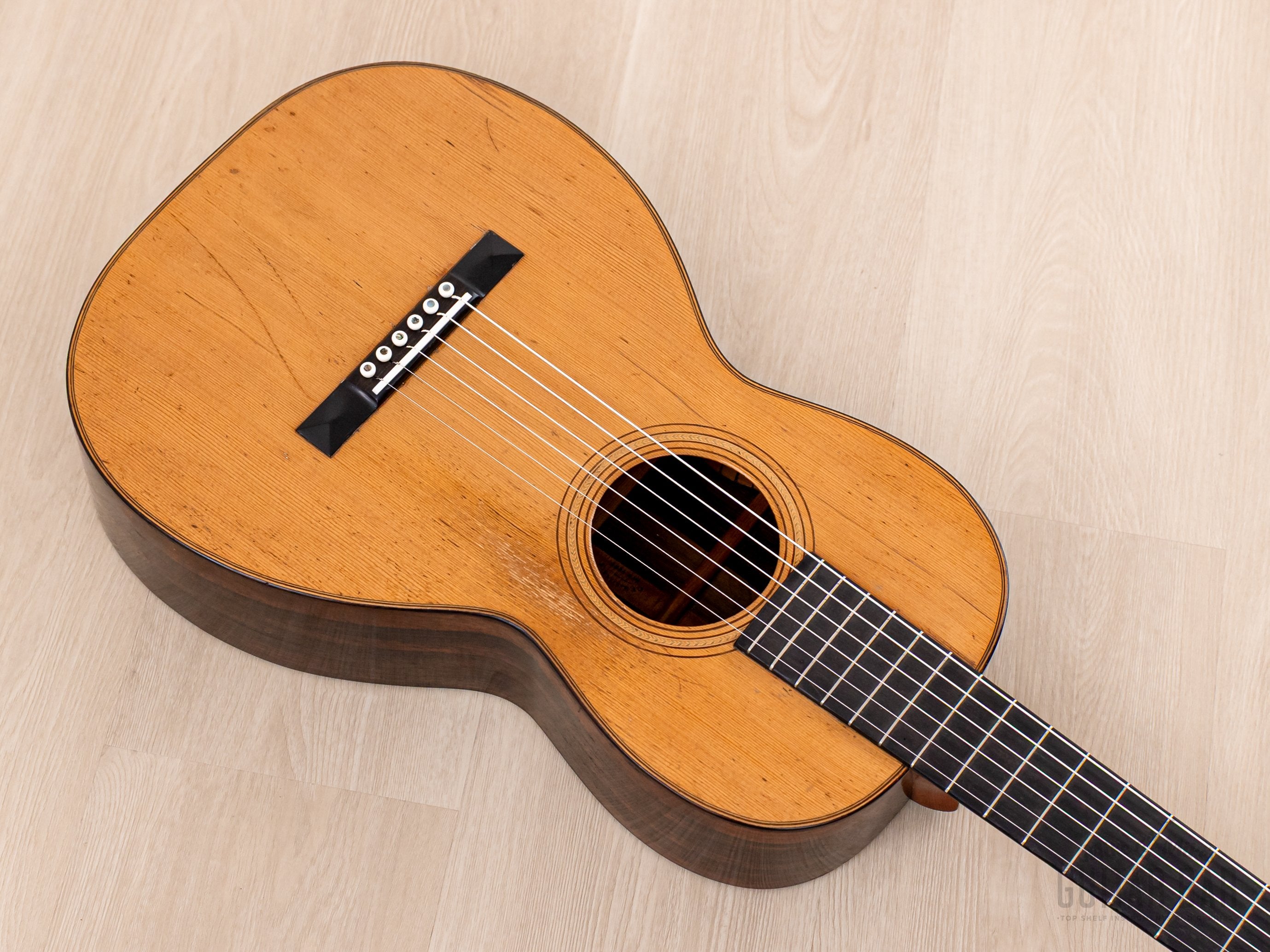 1870s Martin 2-20 Vintage Fan-Braced Acoustic Guitar, Adirondack Spruce & Brazilian Rosewood w/ Case