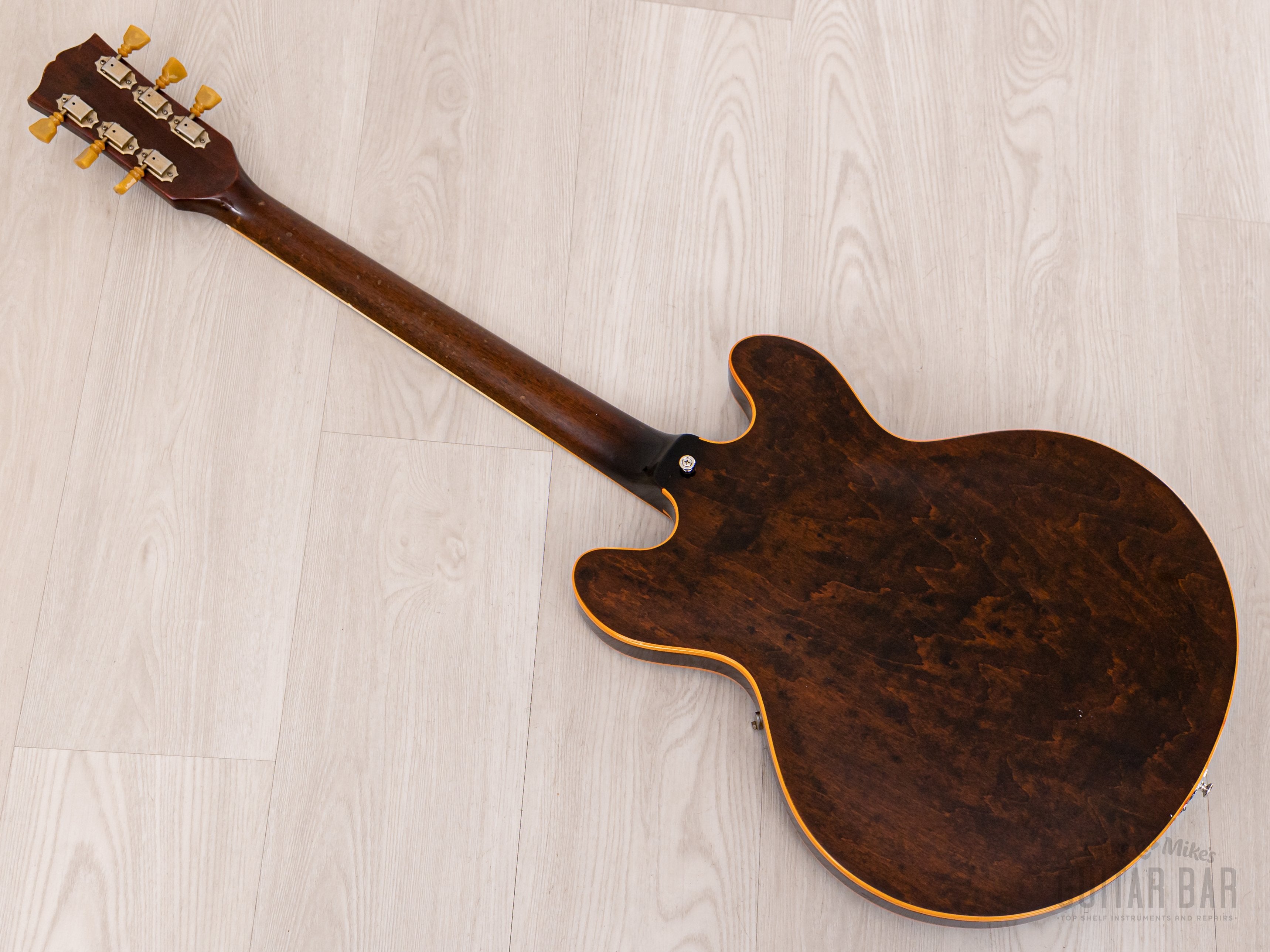 1971 Gibson ES-335 TDW Vintage Semi-Hollow Guitar Walnut w/ T Tops, Embossed Covers, Case