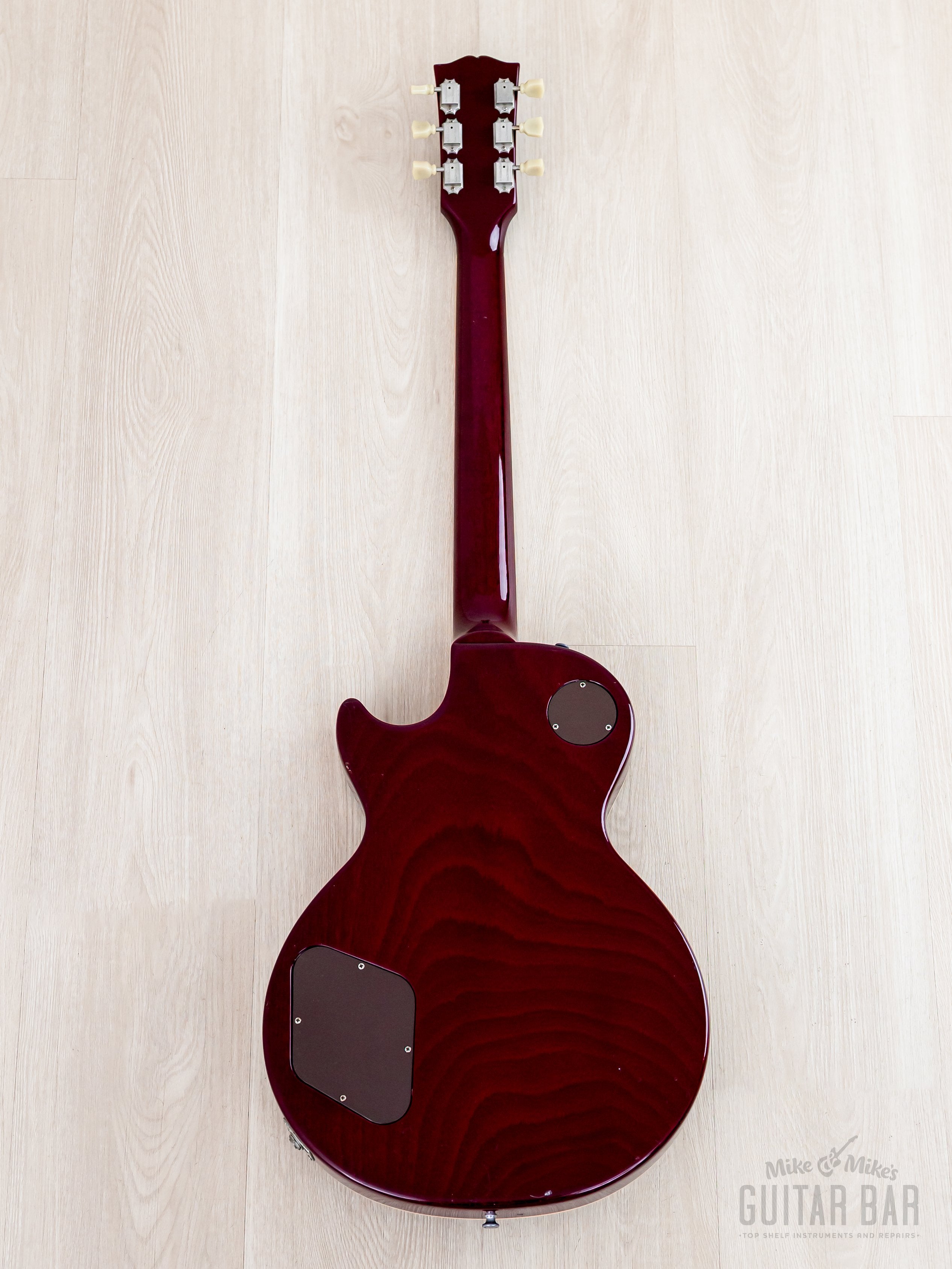 1996 Gibson Les Paul Standard Flame Top Wine Red One-Piece Body, 100%