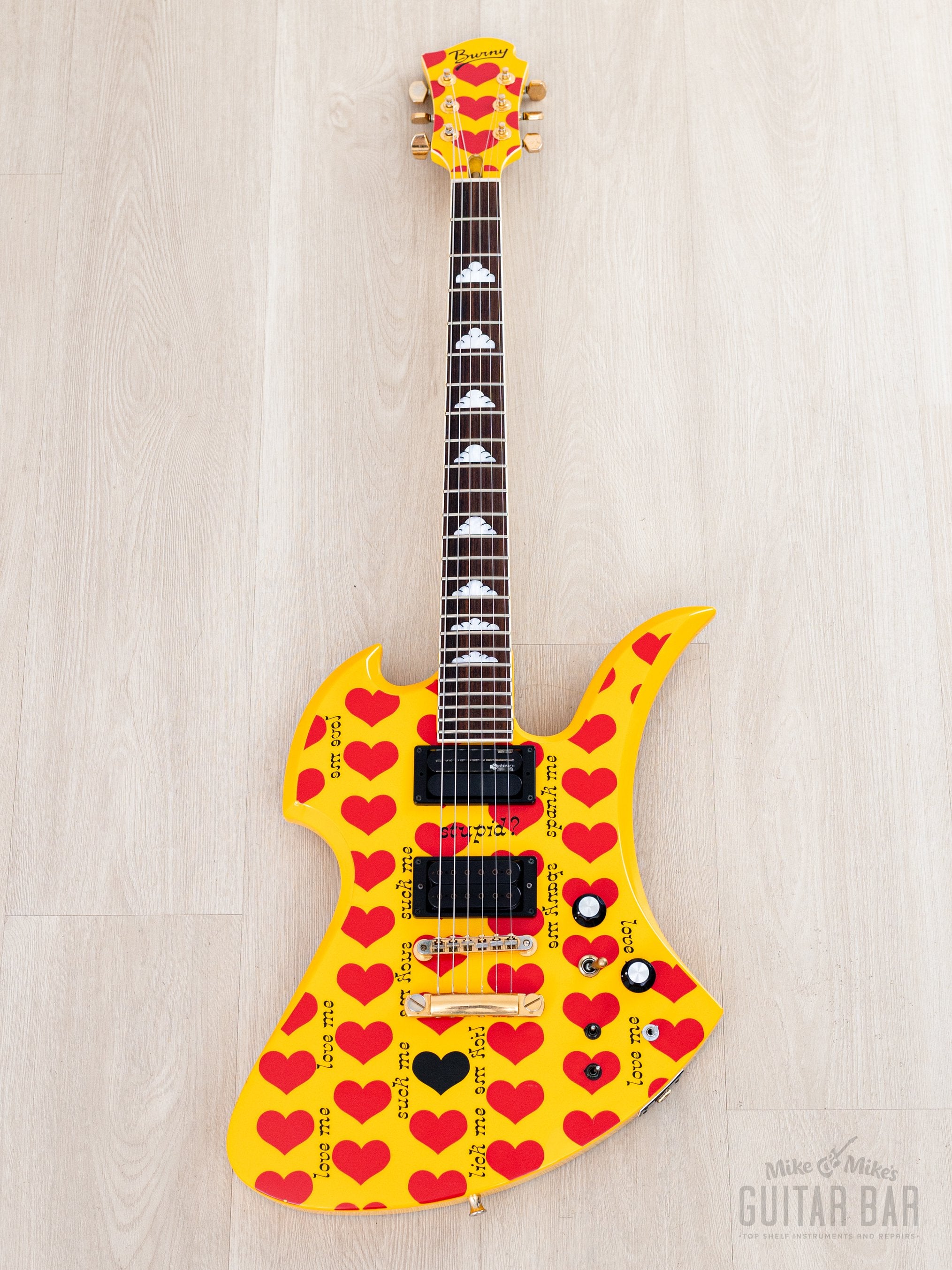 ギター FERNANDES Burny MG-145S HY(Yellow Heart) Burny Mockingbird MG-145S HY Hide X Electric Guitar Yellow Heart w/ Su
