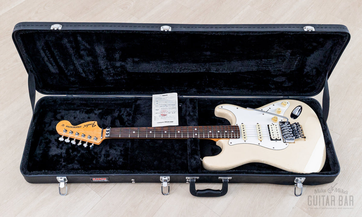 Guitar in the open hardshell case