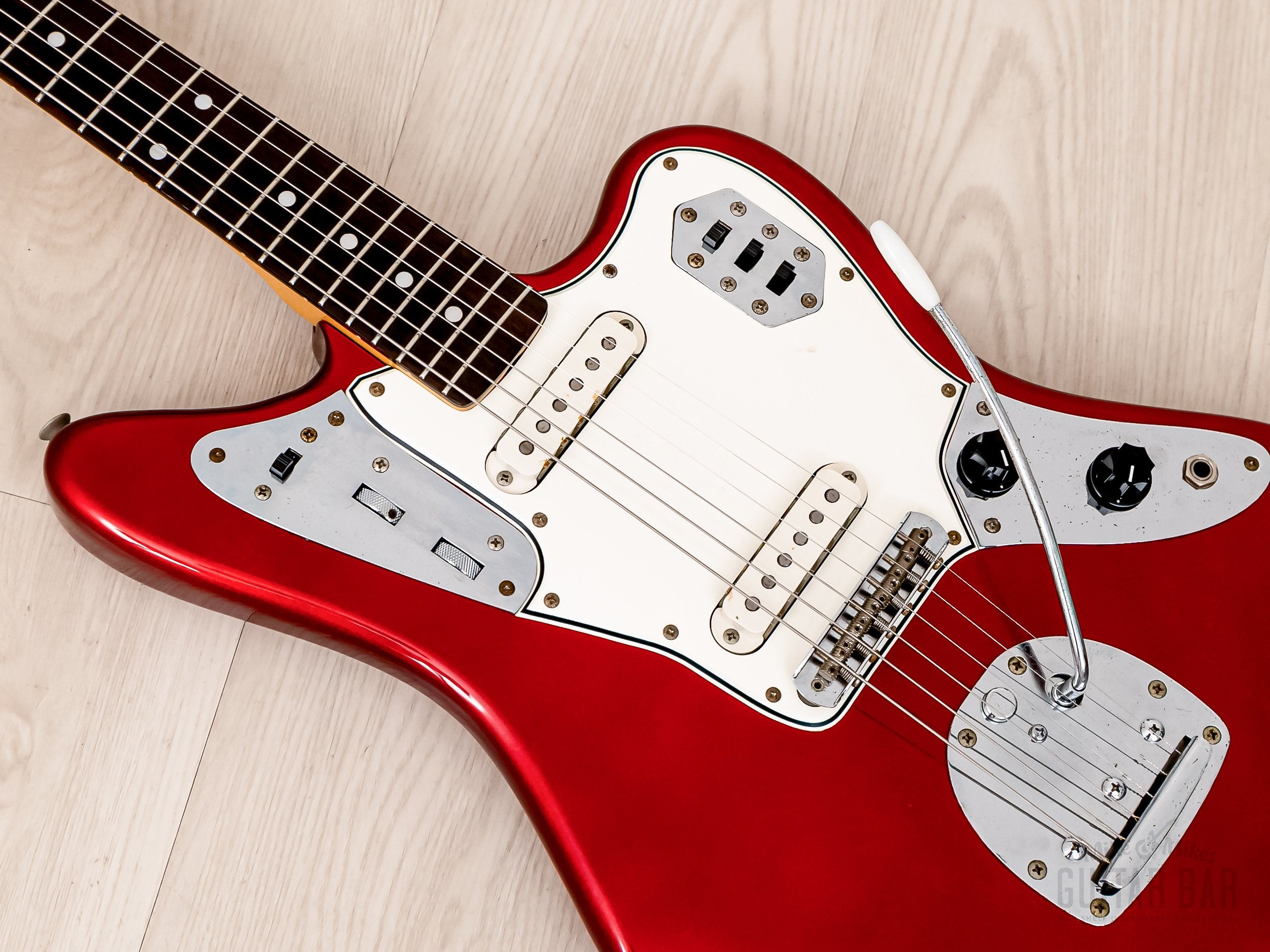 1980 Greco Super Real JG700 Jaguar Vintage Guitar Candy Apple Red Ash, Pre-JV Japan Fujigen