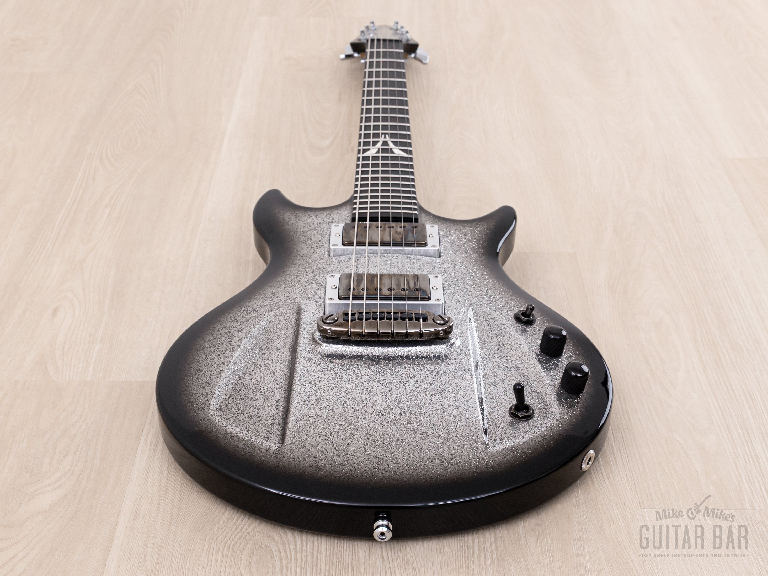 2019 Aristides 020 Silver Sparkle Burst w/ Lundgren Black Heaven Pickups, Mono Case