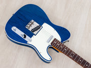 2016 Fender Classic 60s Telecaster Custom Trans Blue, bound body side angle