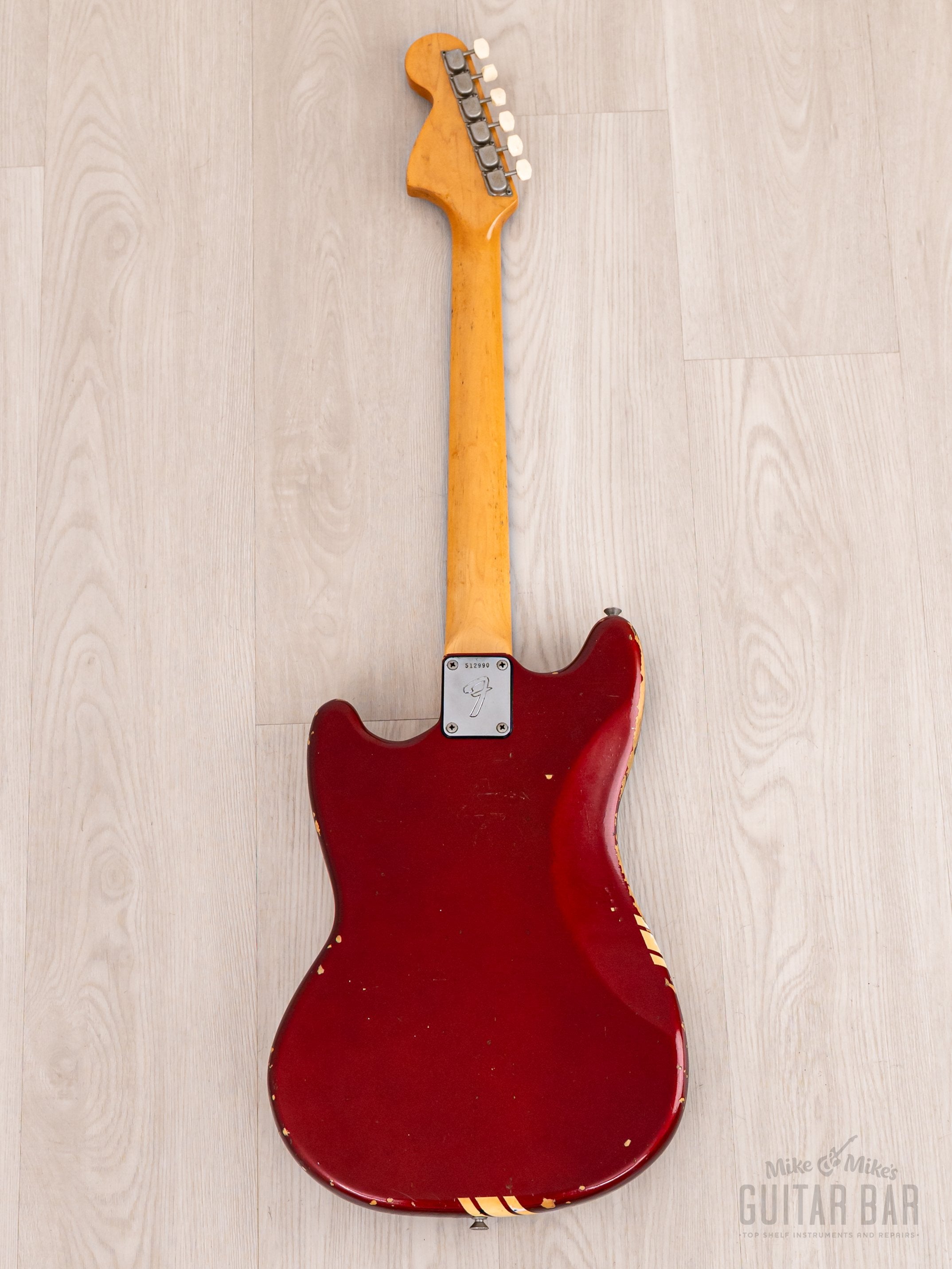 1974 Fender Competition Mustang Vintage Offset Guitar Competition Red