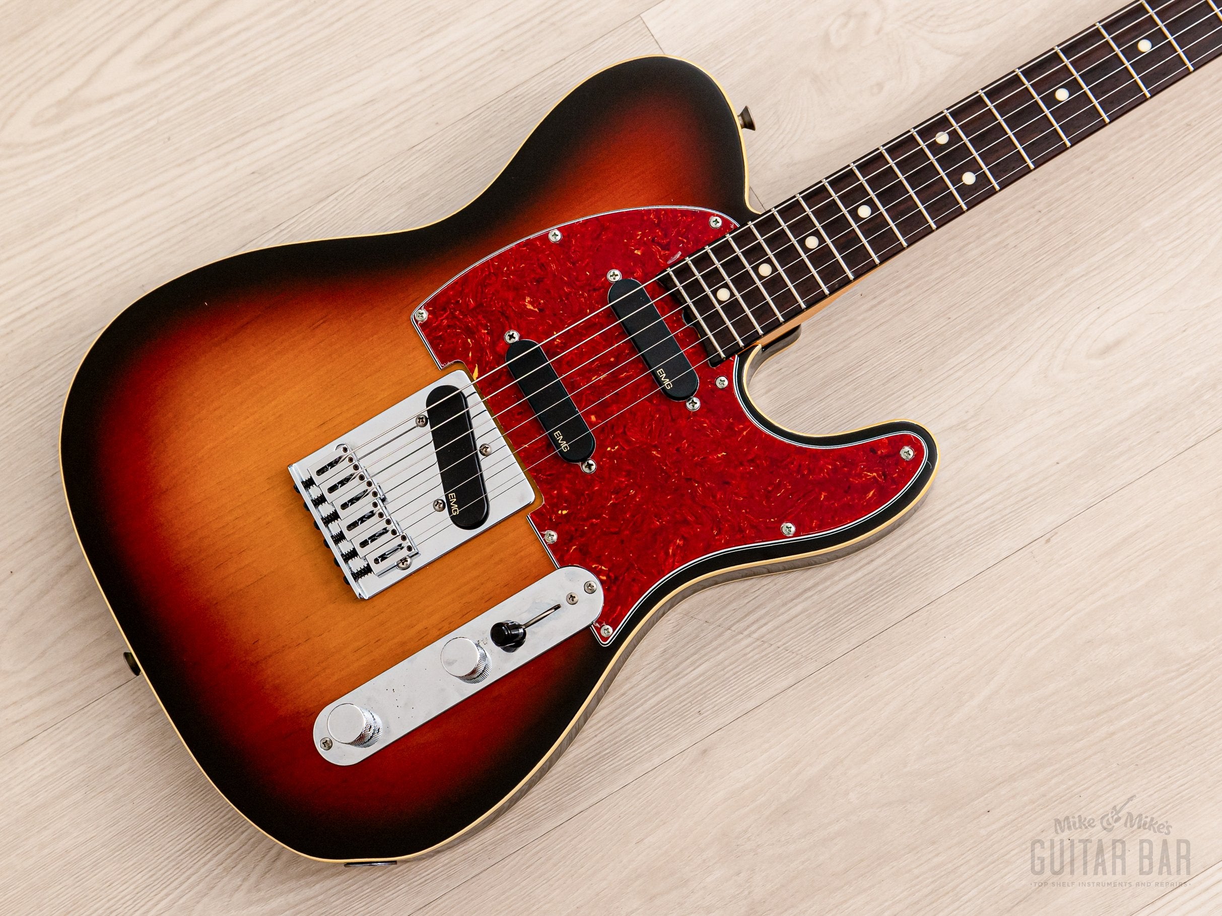 1993 Fender Order Made Roy Buchanan Bluesmaster Telecaster Custom Sunburst w/ EMG, Japan MIJ Fujigen