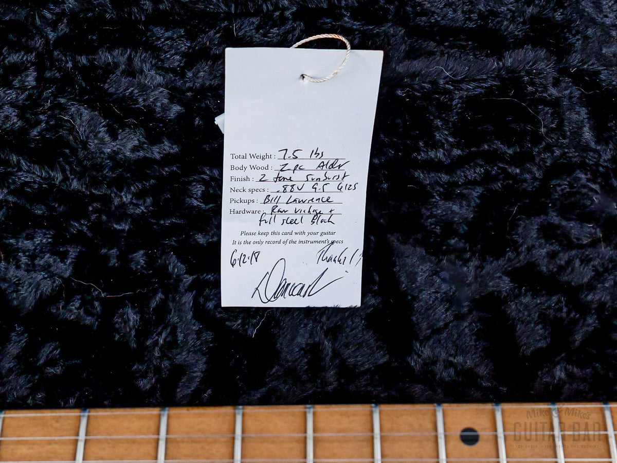 2018 Danocaster S-style '56 Sunburst Relic, hangtag in case
