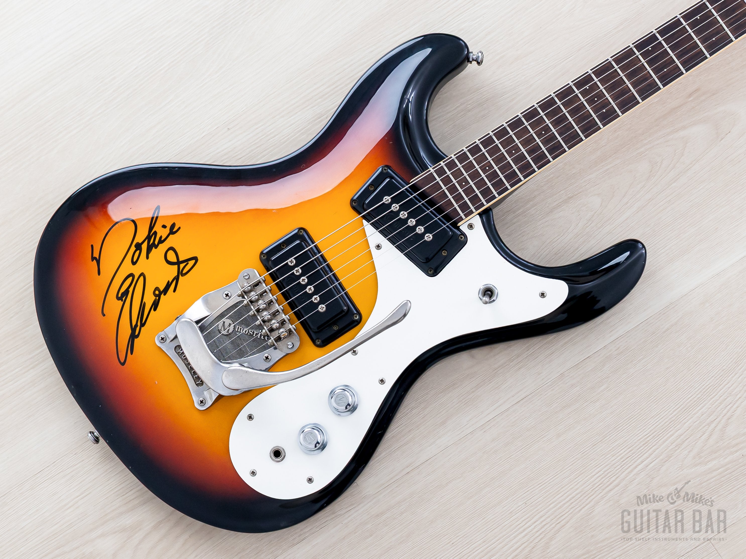 1990s Mosrite Ventures Model Excellent '65 Sunburst, Nokie Edwards-Sig