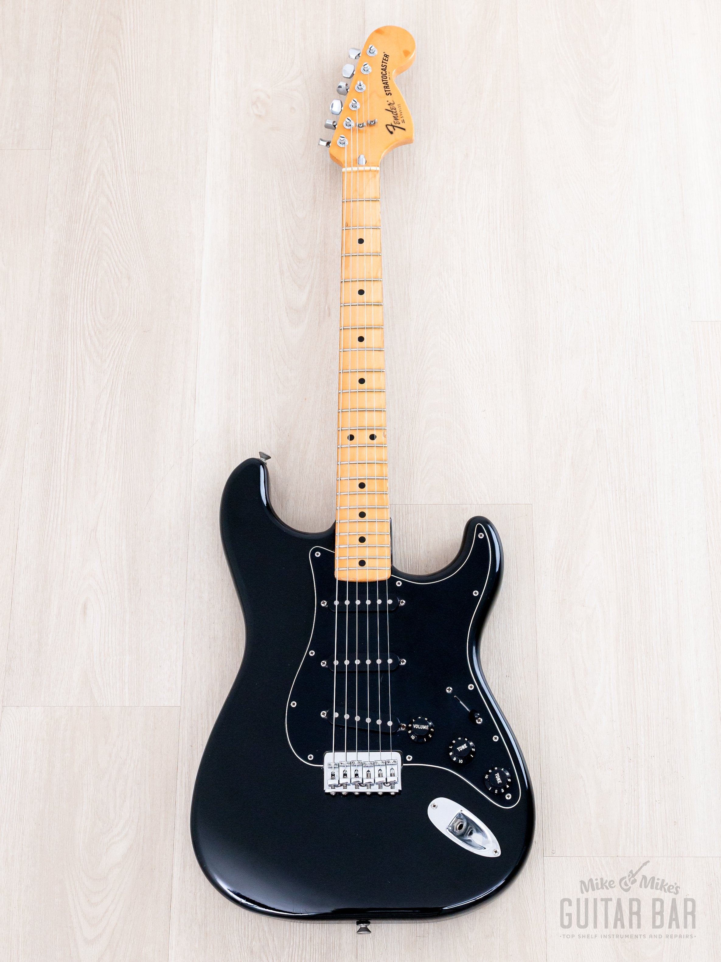 1980 Fender Stratocaster Hardtail Vintage Guitar Black 100% Original w