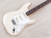 1983 Fender JV '62 Stratocaster ST62-65 in Olympic White, angled front view
