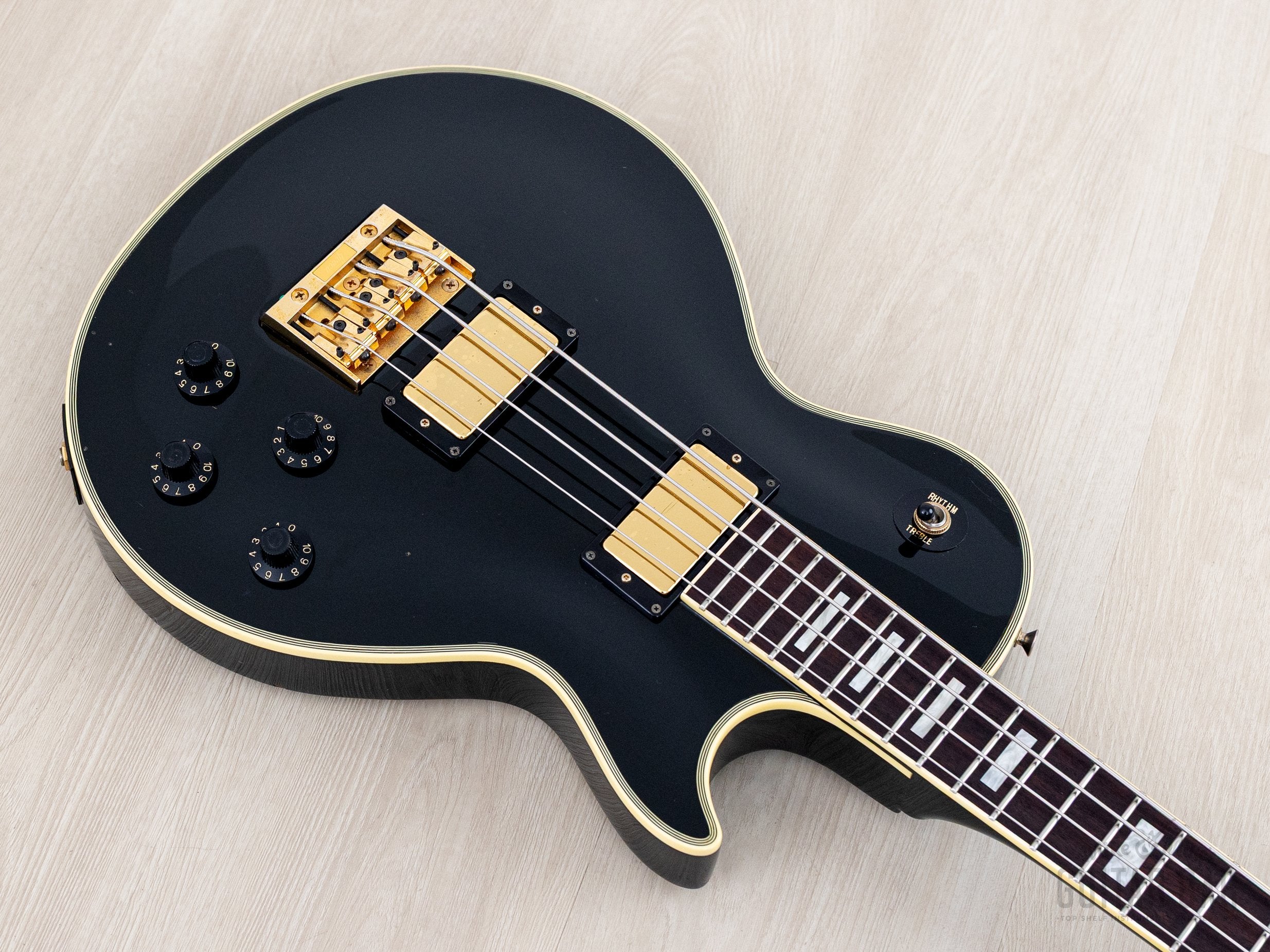 1992 Greco EGB-100 Custom Black Beauty Vintage Short Scale Bass, Japan