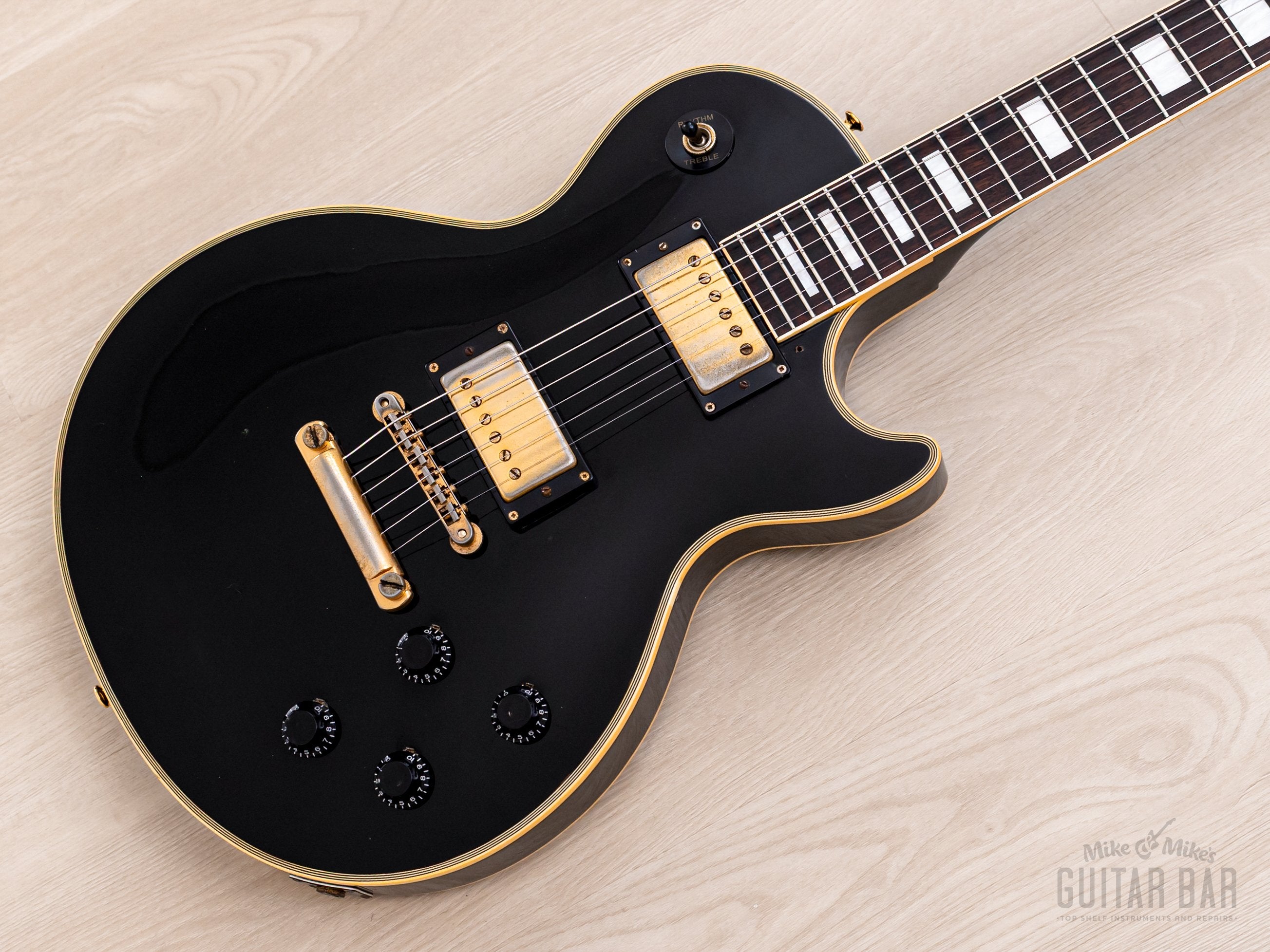 1989 Burny RLC-60 Custom Black Beauty Mahogany Top w/ VH-3 Humbuckers, Japan Fernandes
