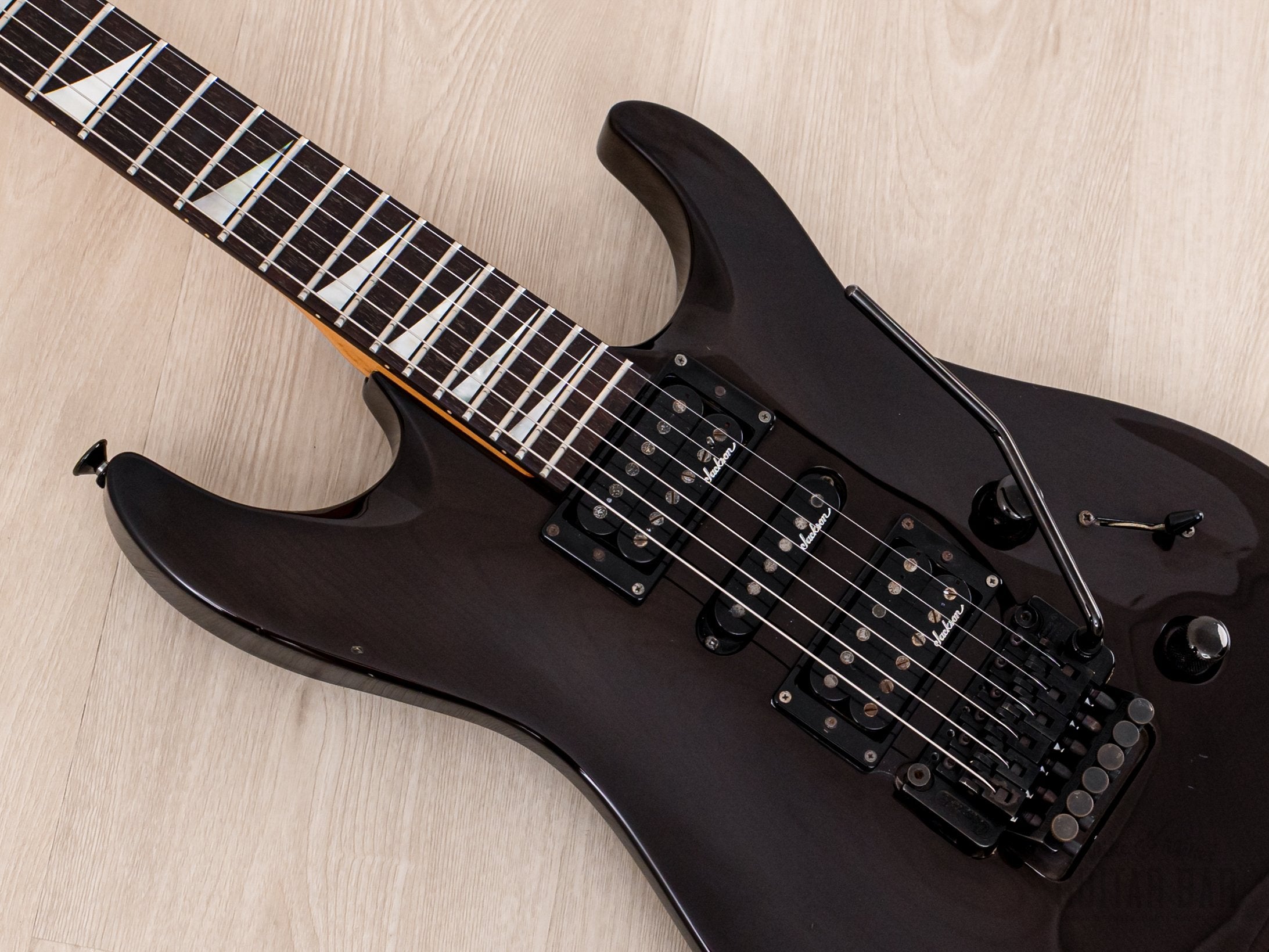 1990 Charvel by Jackson Dinky Arched-Top DKA-115-HSH See-Through Brown w/ Floyd Rose