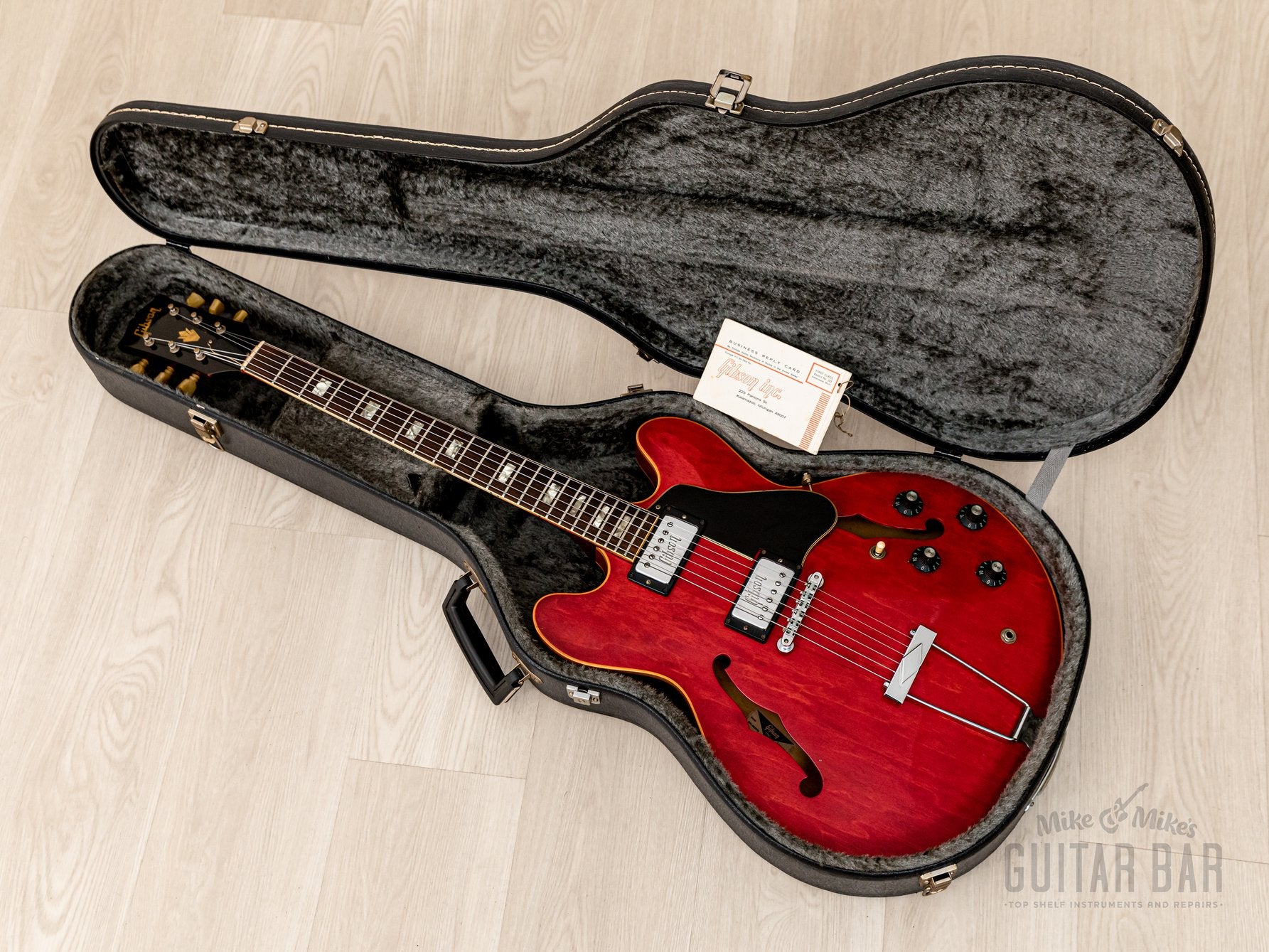 1972 Gibson ES-335 TDC Vintage Semi-Hollow Guitar Cherry w/ Embossed T Tops, Hangtag & Case
